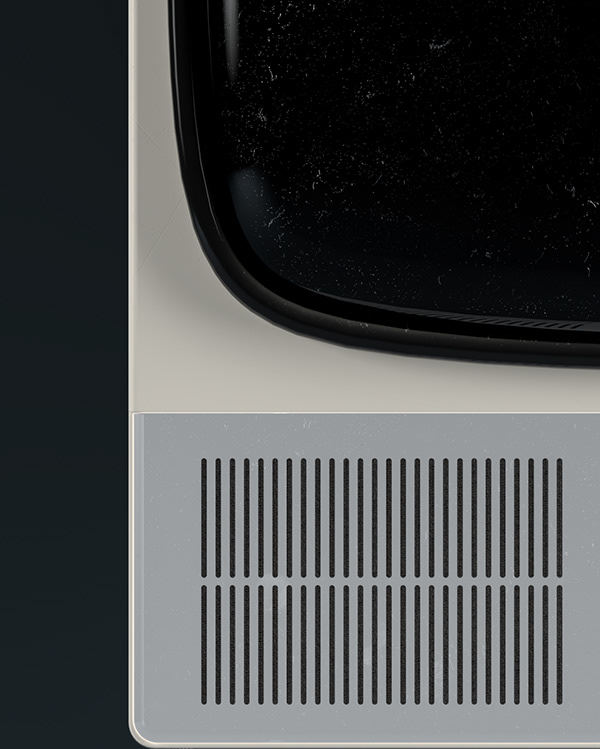 television，radio，Render，3d，