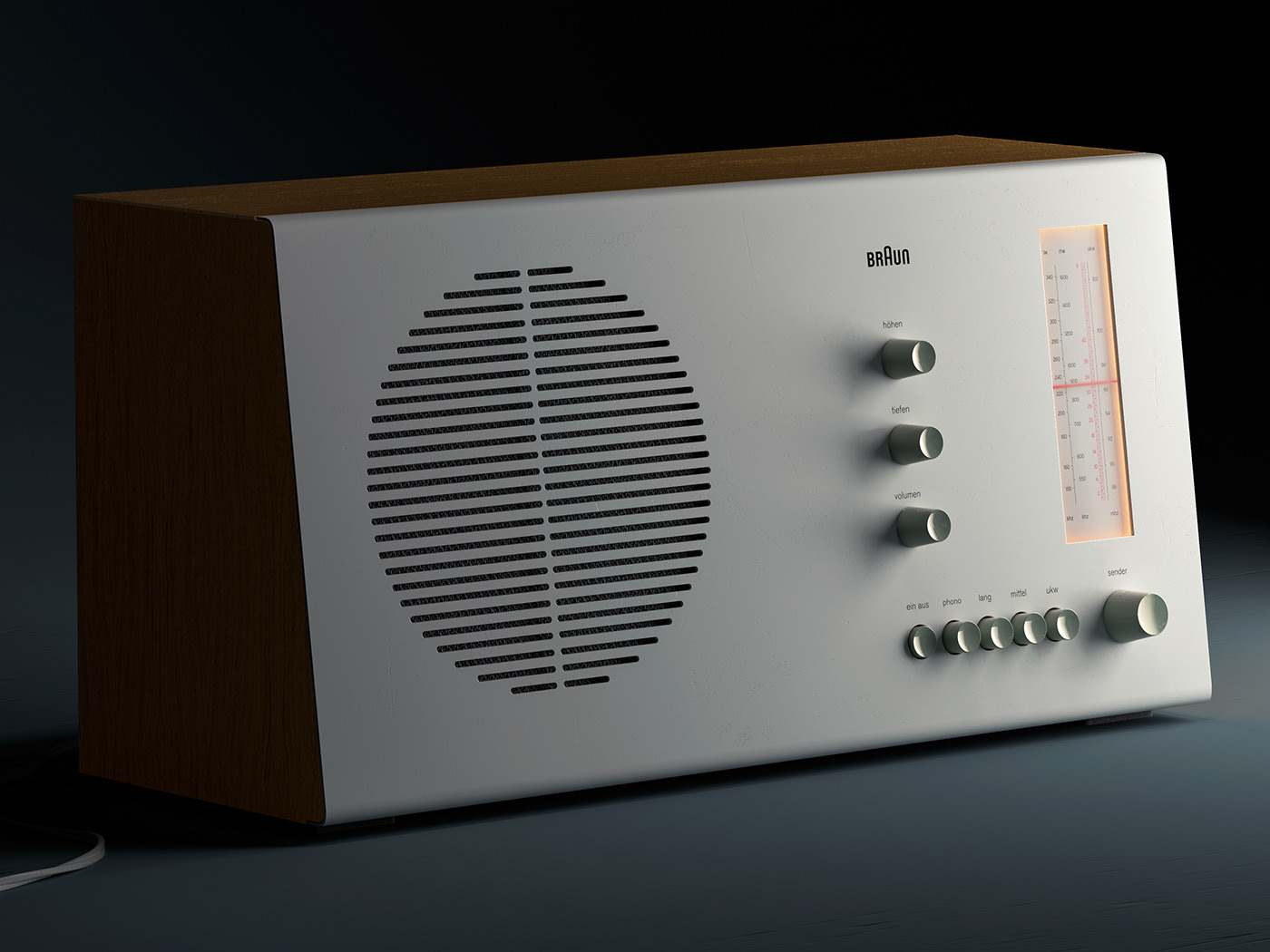 television，radio，Render，3d，