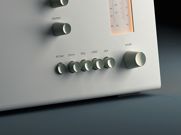 television，radio，Render，3d，