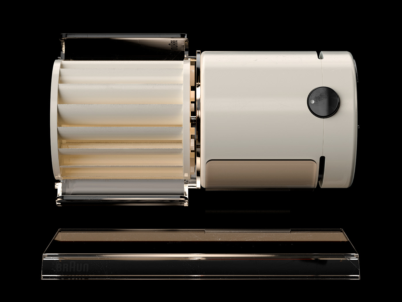 television，radio，Render，3d，