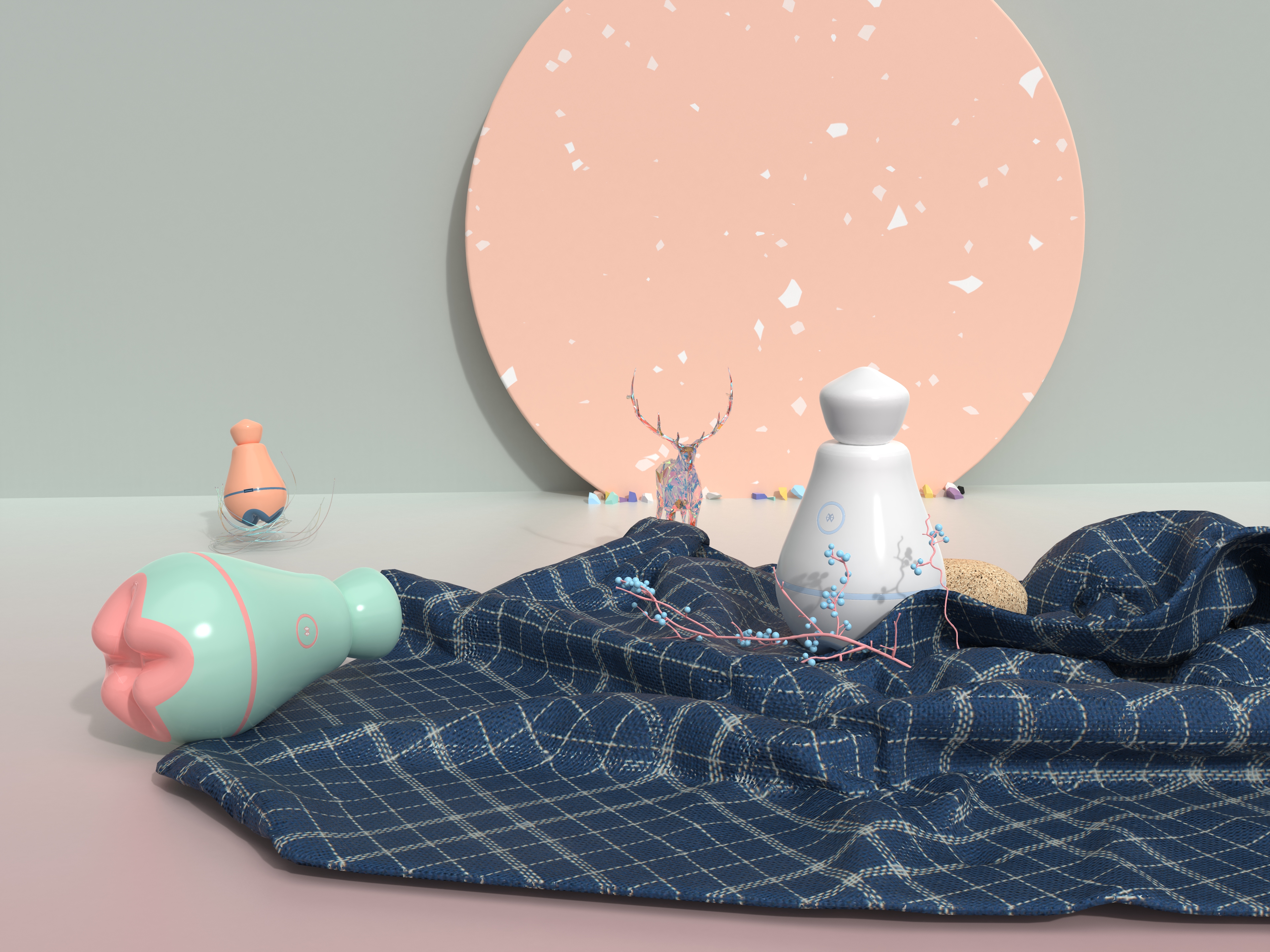 massage，product，Modeling and rendering，scene，