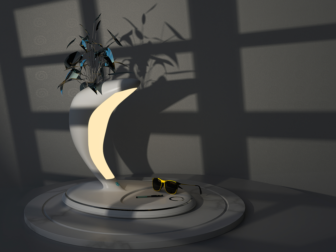 lamp，scene，Modeling and rendering，product，