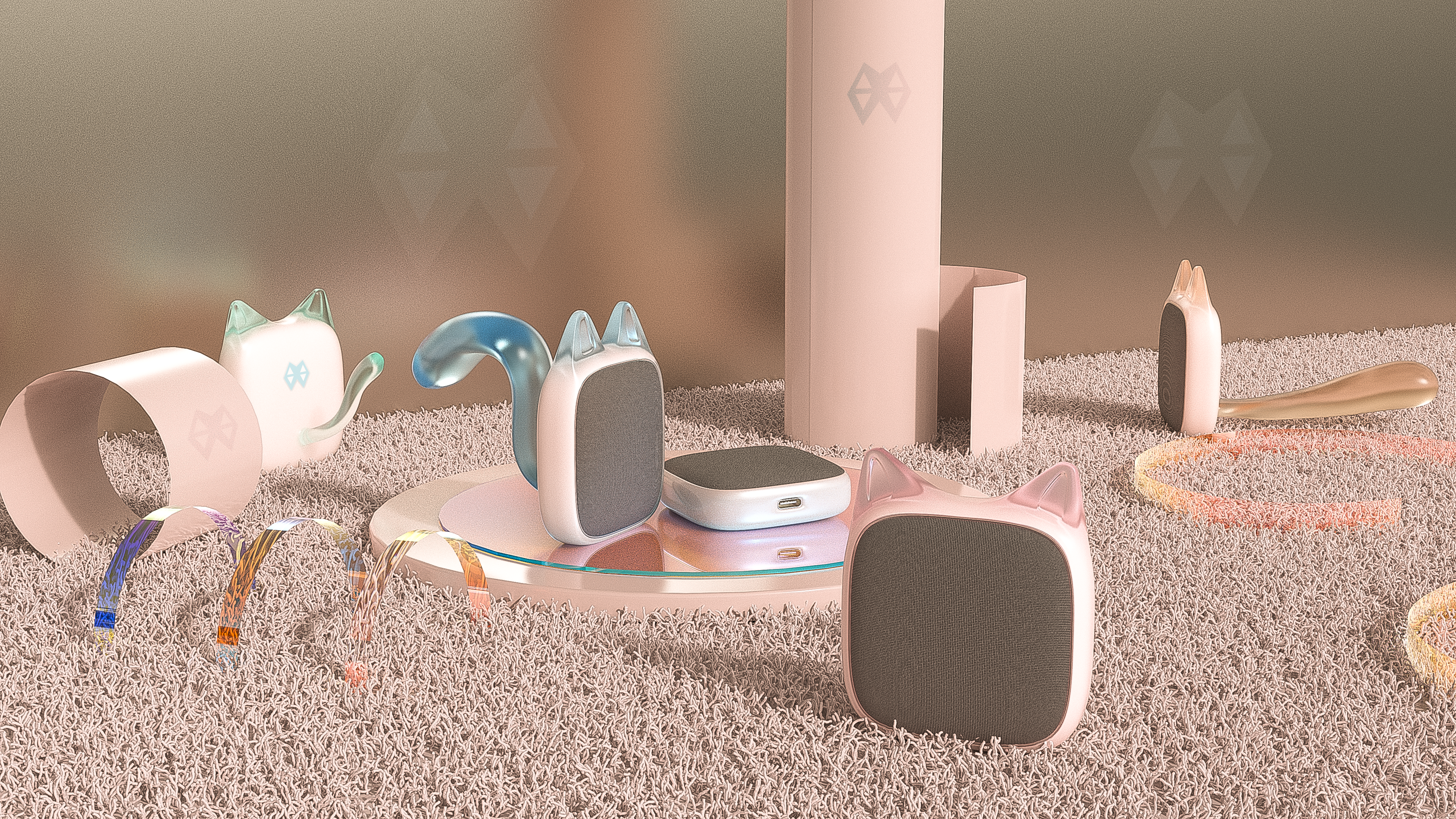 Bluetooth audio，product design，Modeling and rendering，scene，