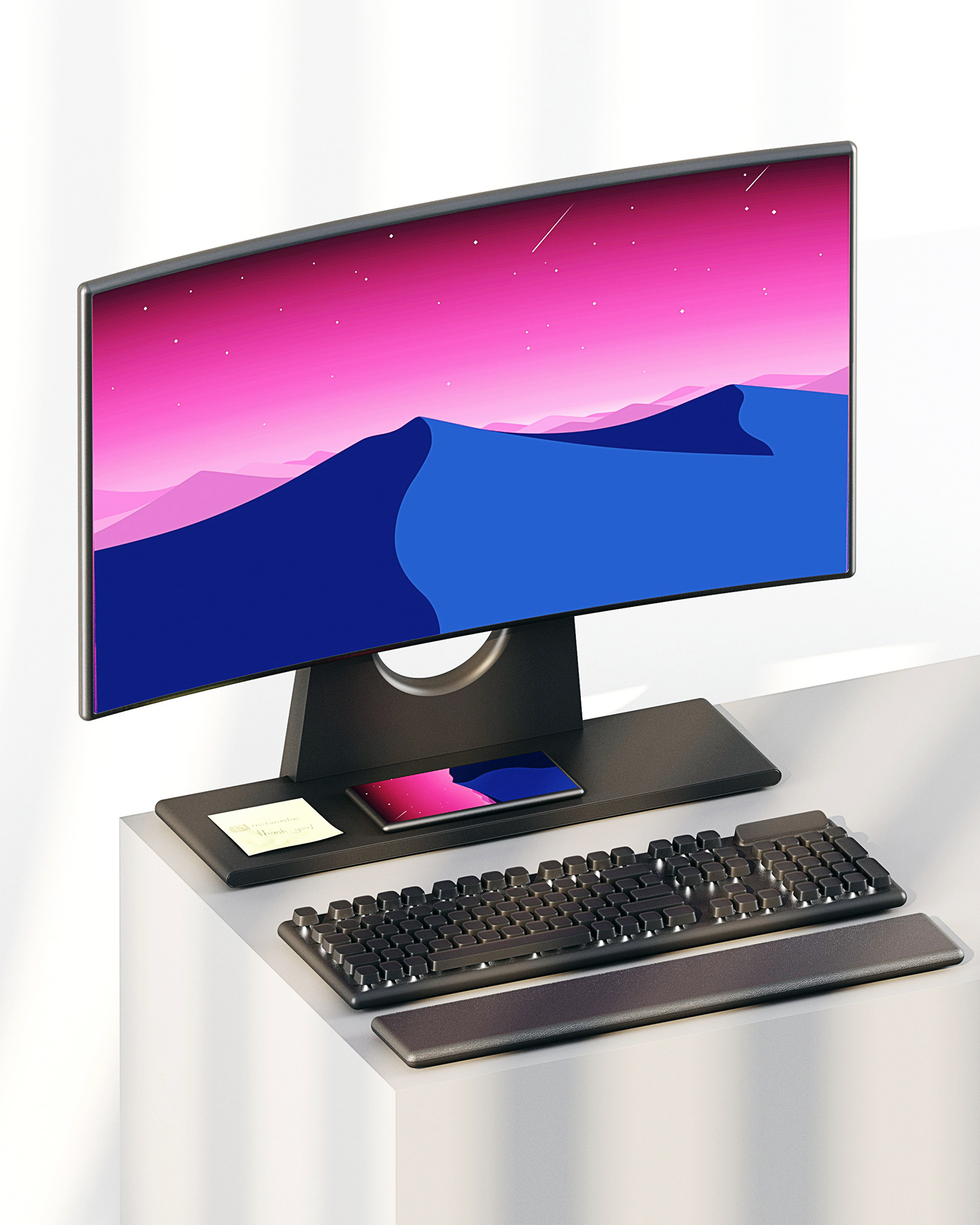 M&K00，monitor，keyboard，magnet，