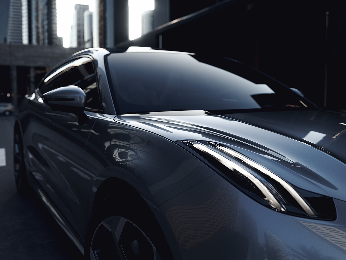 Lynk&Co.，Electric vehicle，grey，