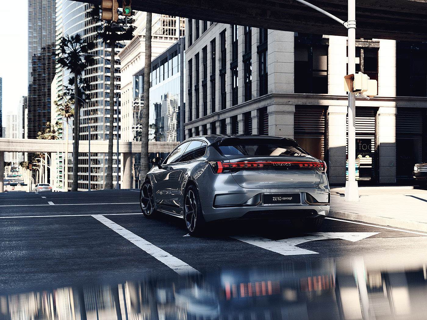 Lynk&Co.，Electric vehicle，grey，