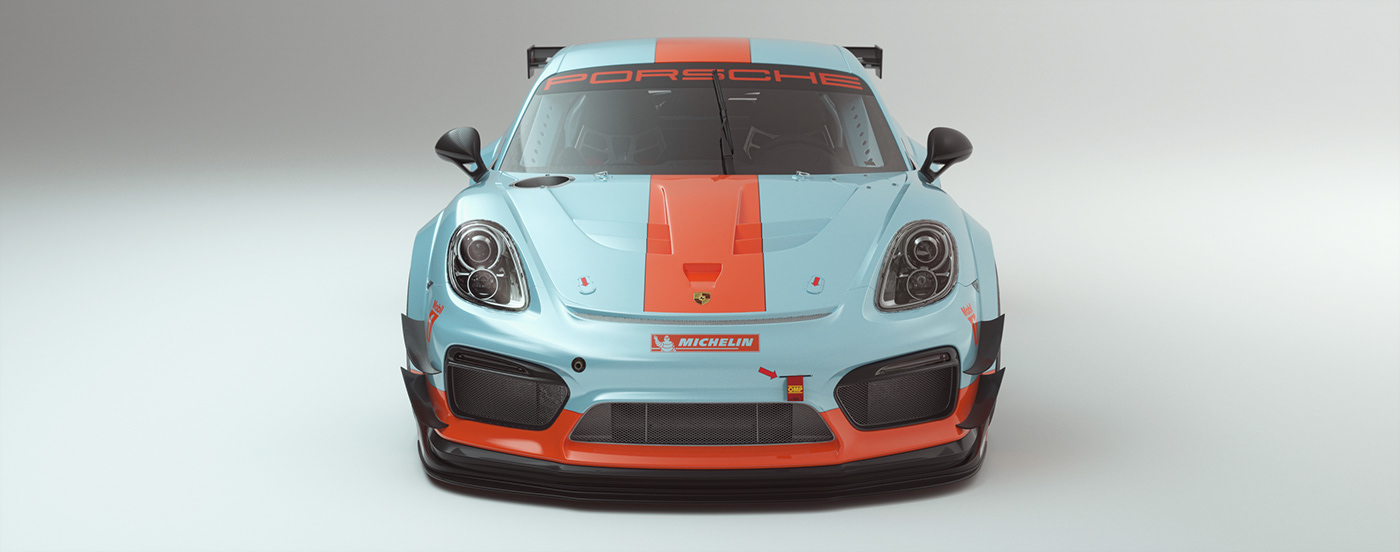 porsche，racing，green，