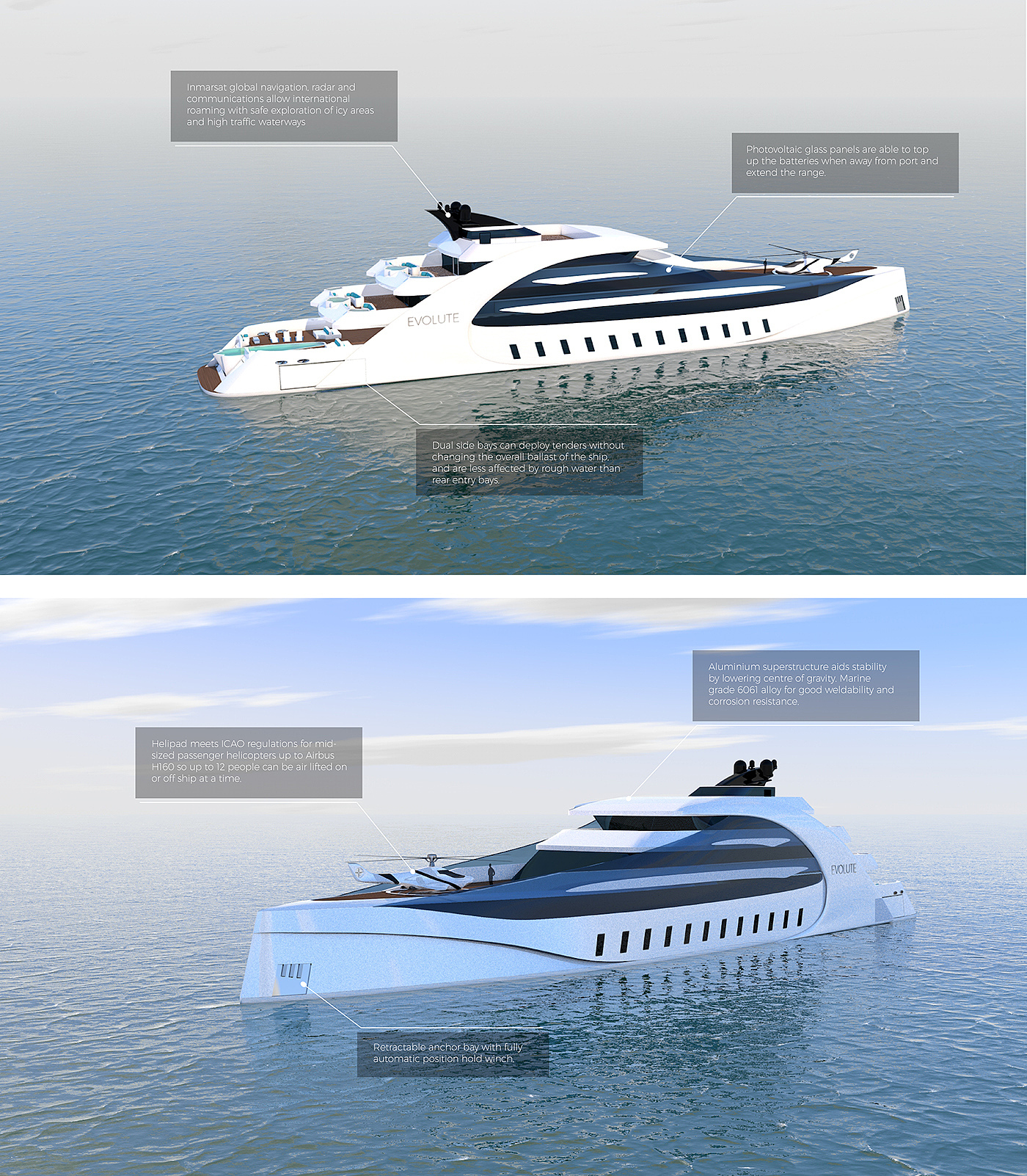 evolute，yacht，ship，conceptual design，vehicle，