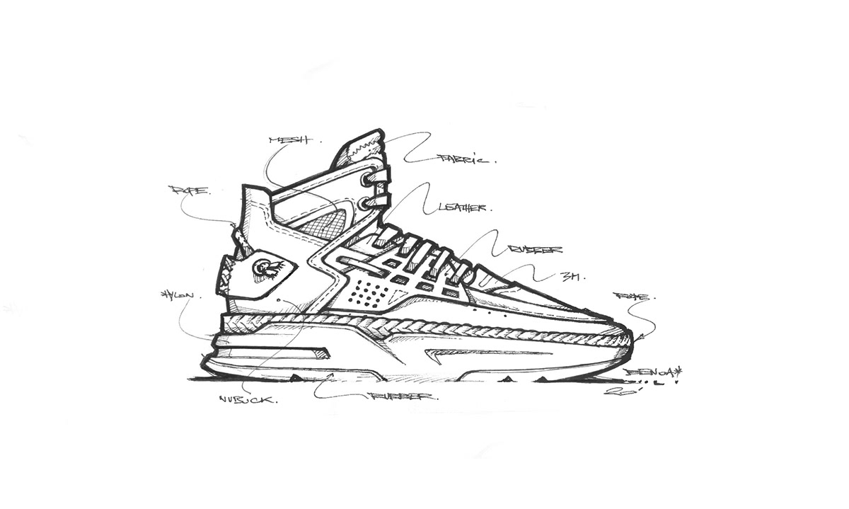 Sketch book，sneakers，Hand drawn，