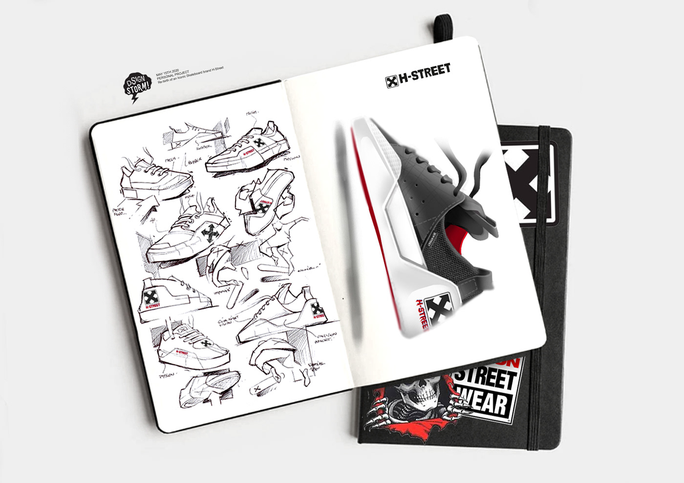Sketch book，sneakers，Hand drawn，