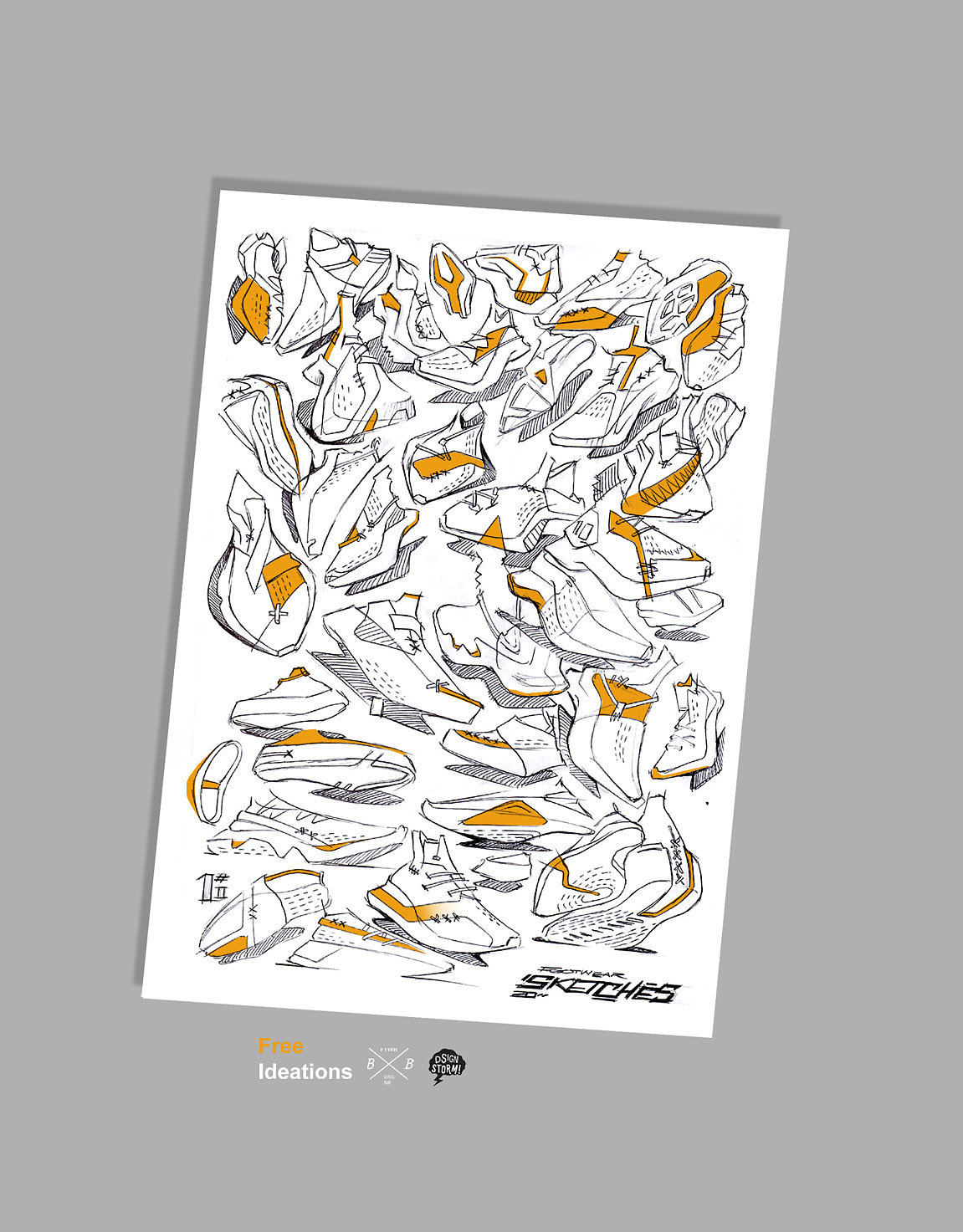 Sketch book，sneakers，Hand drawn，