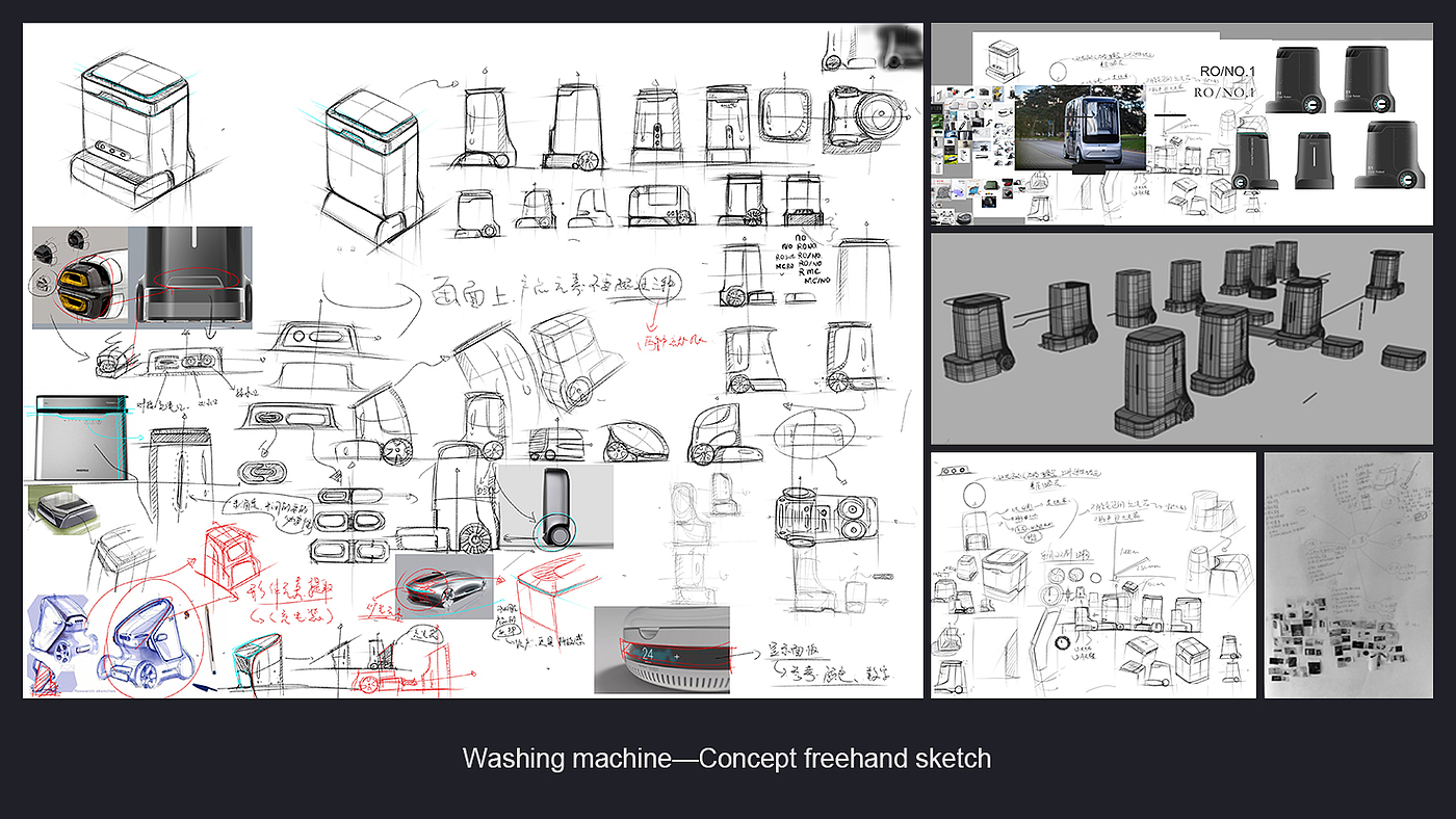 产品设计，工业设计，作品集，keyshot渲染，洗地机，