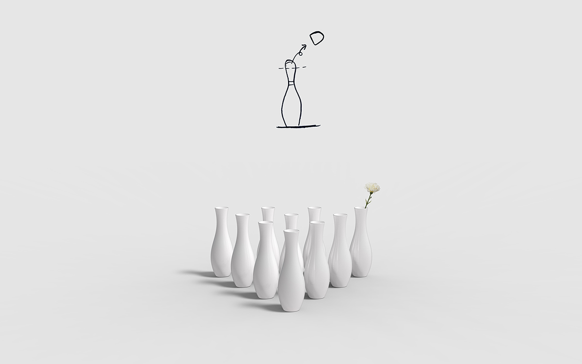 vase，originality，Falling pin，Housewear & Furnishings，