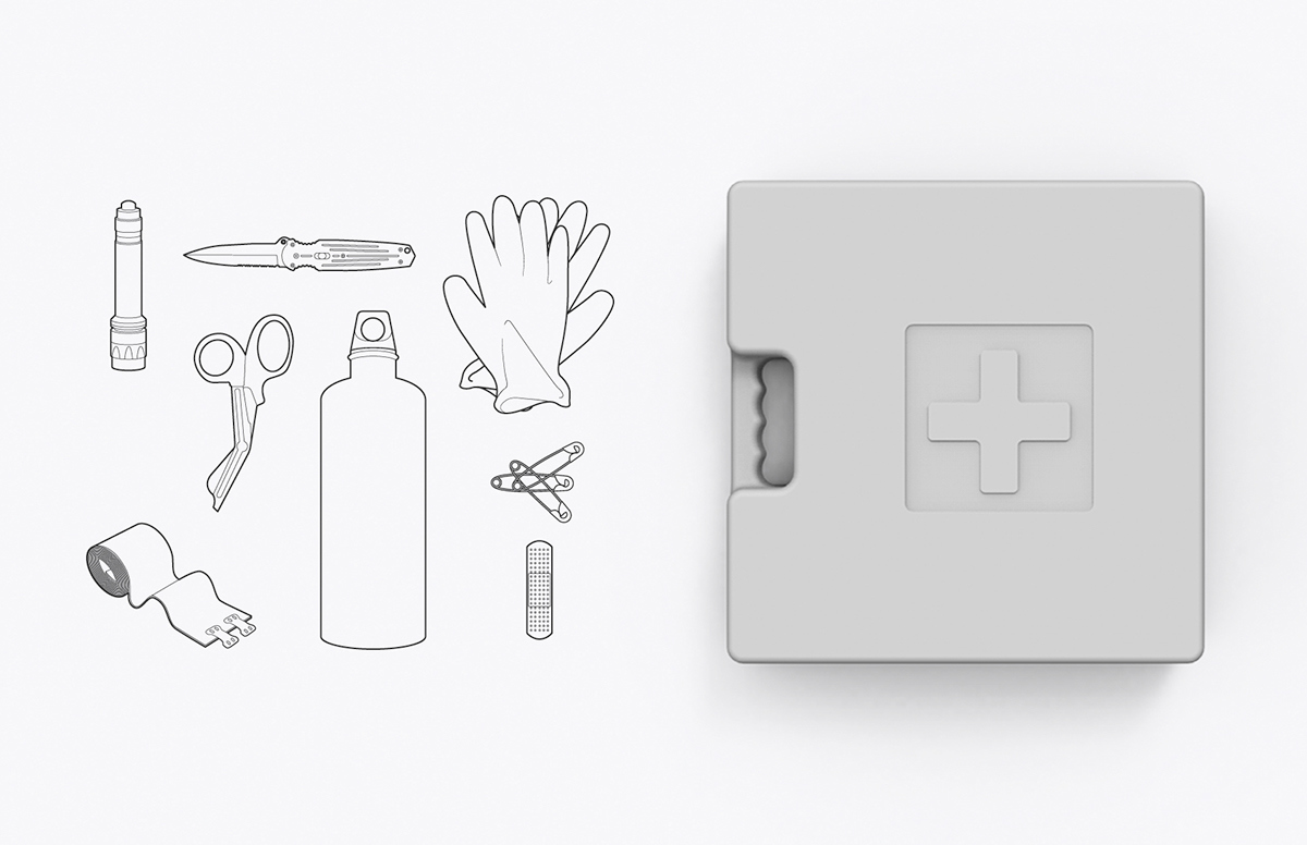 First aid kit，stool，industrial design，product design，