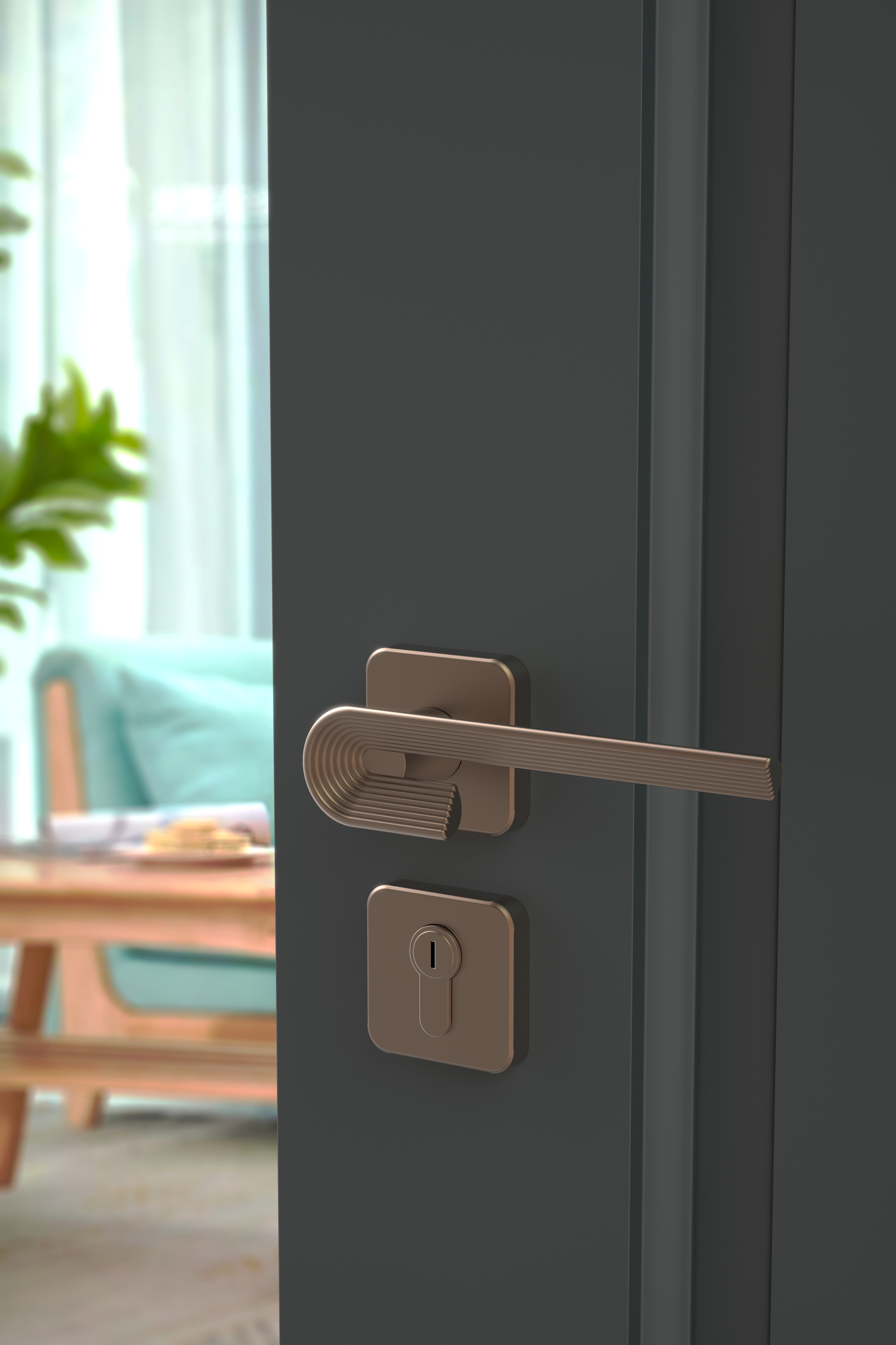 Interior design，Retro，NEW，Door lock，