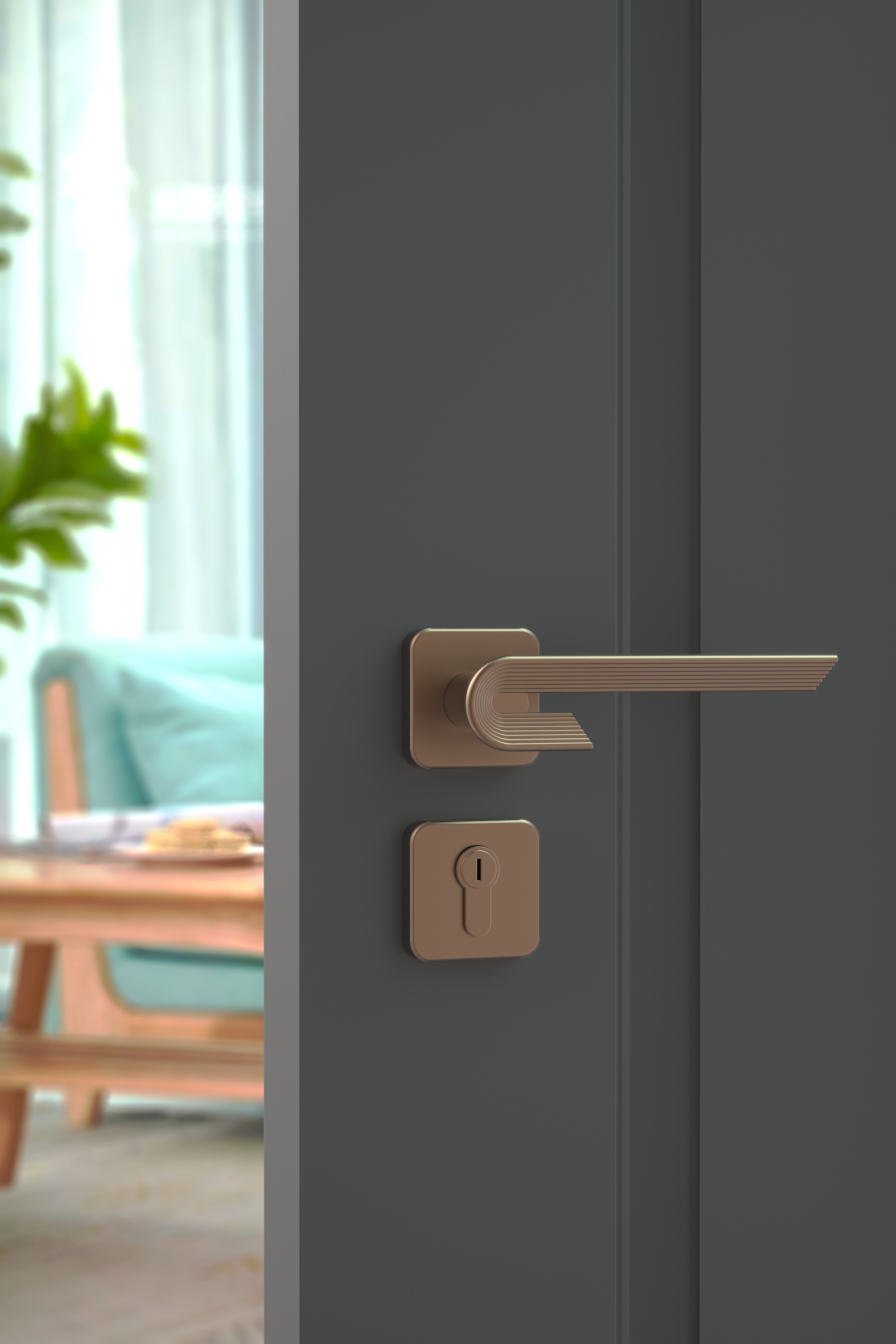 Interior design，Retro，NEW，Door lock，