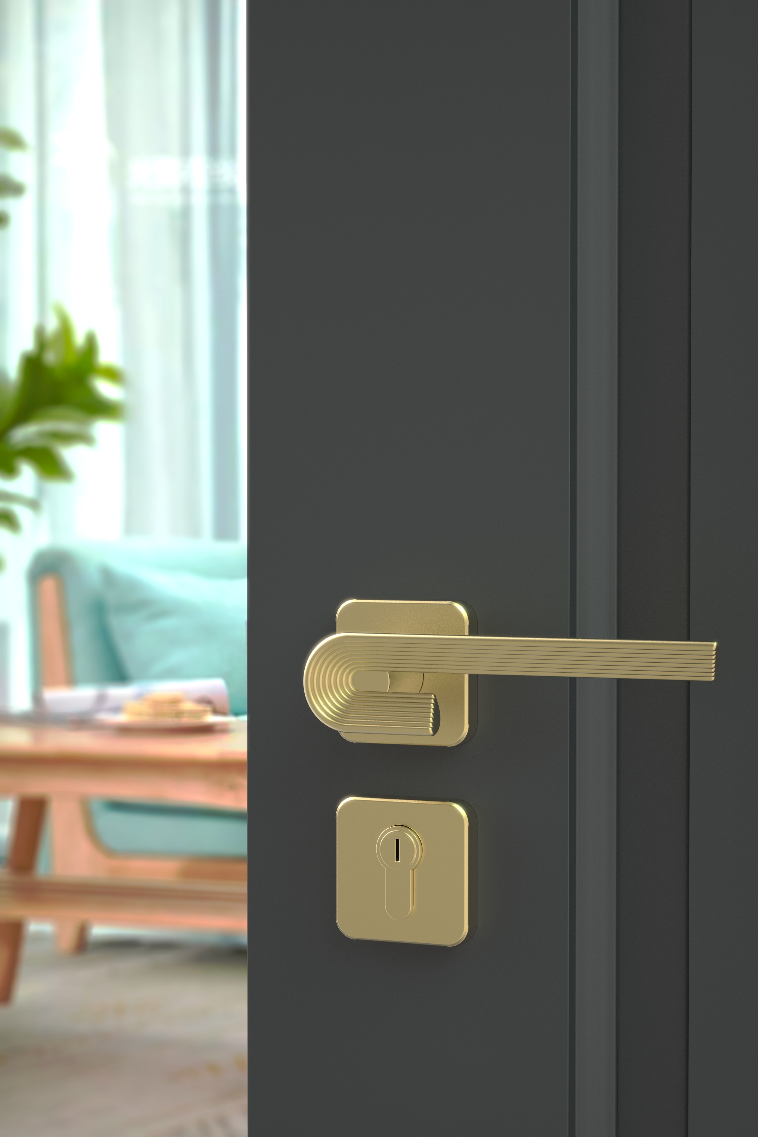 Interior design，Retro，NEW，Door lock，