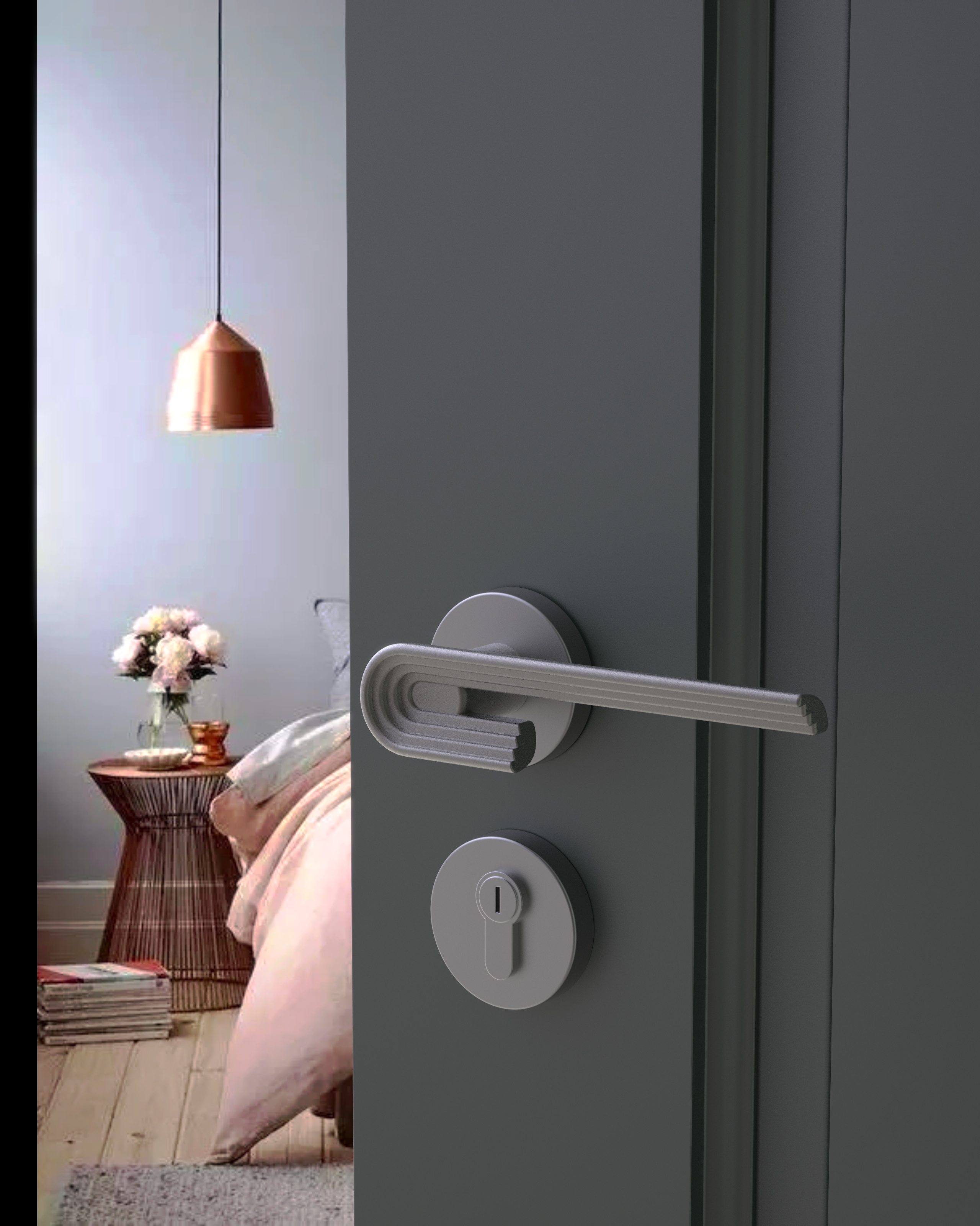 Interior design，Retro，NEW，Door lock，