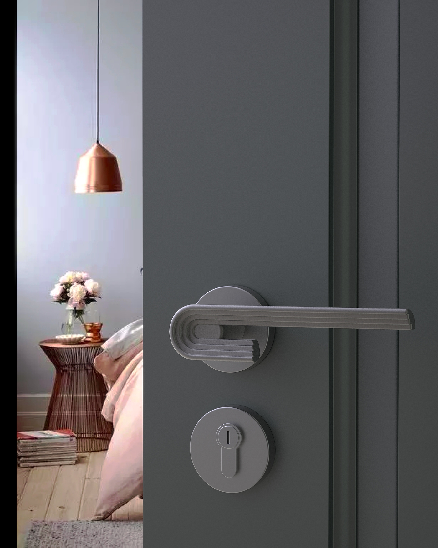 Interior design，Retro，NEW，Door lock，