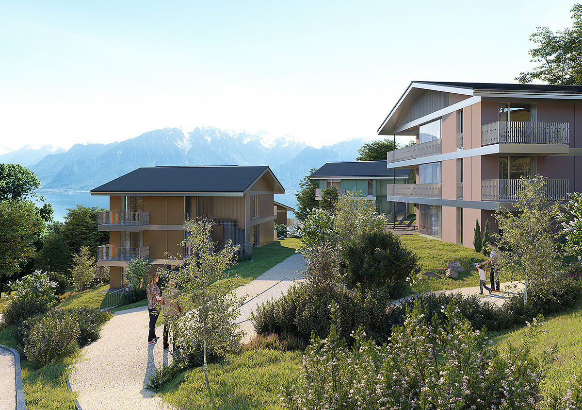 Edvin Skiesten，3D rendering，residence，