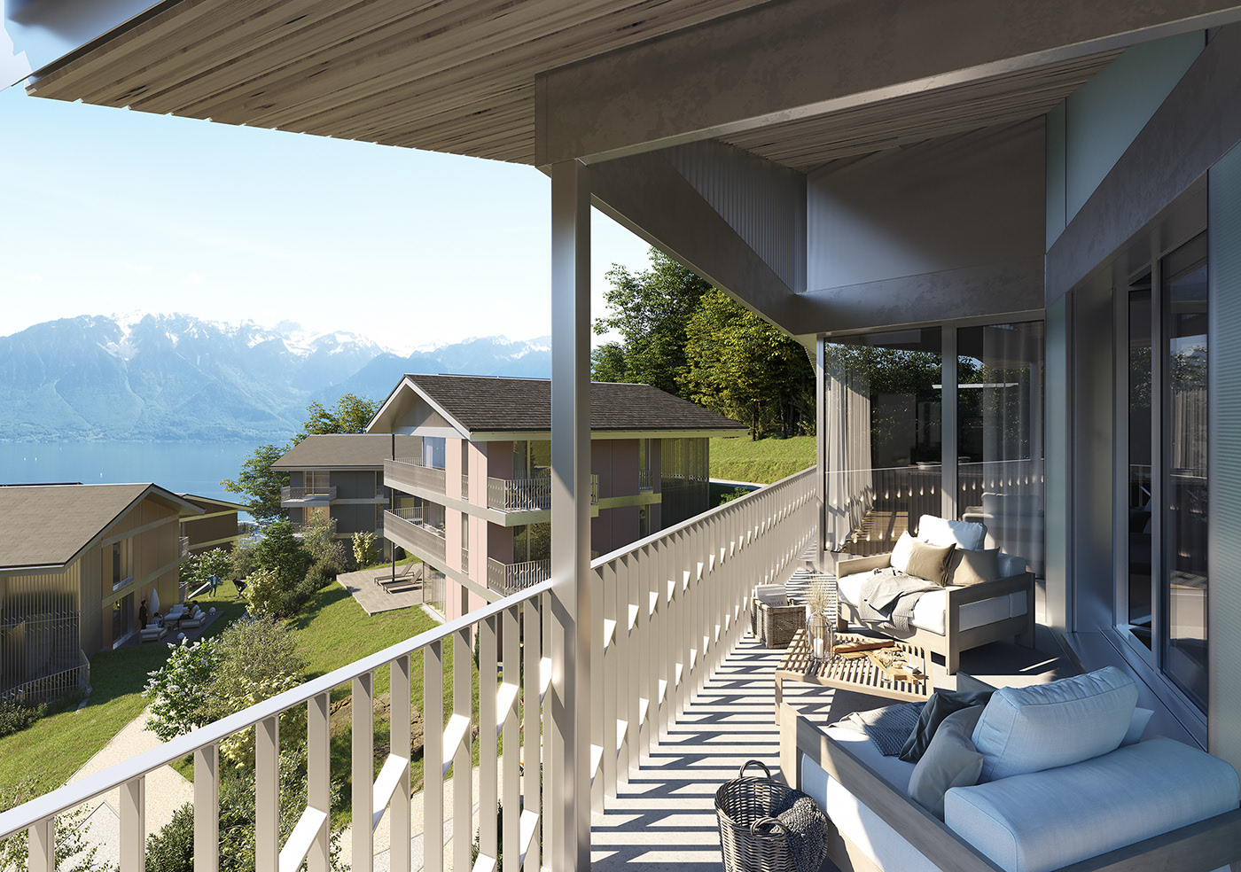 Edvin Skiesten，3D rendering，residence，