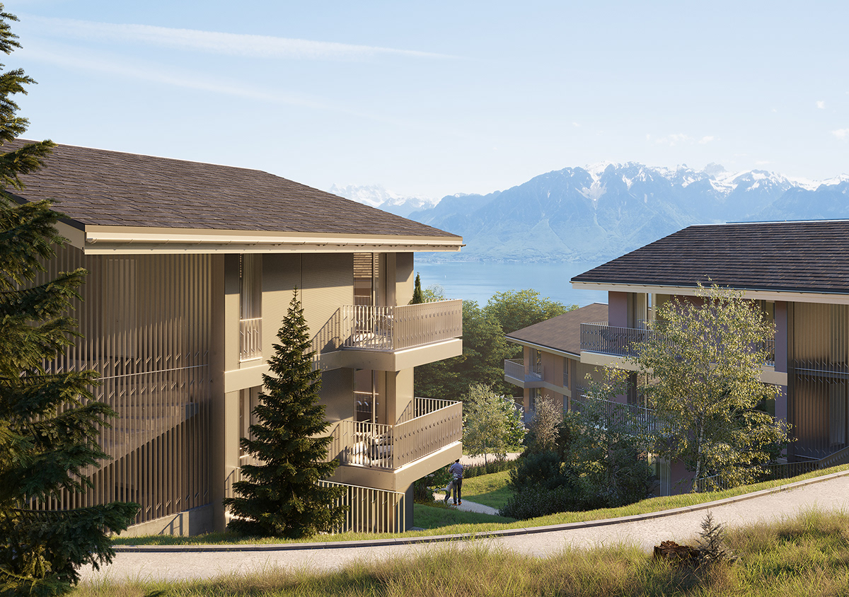 Edvin Skiesten，3D rendering，residence，