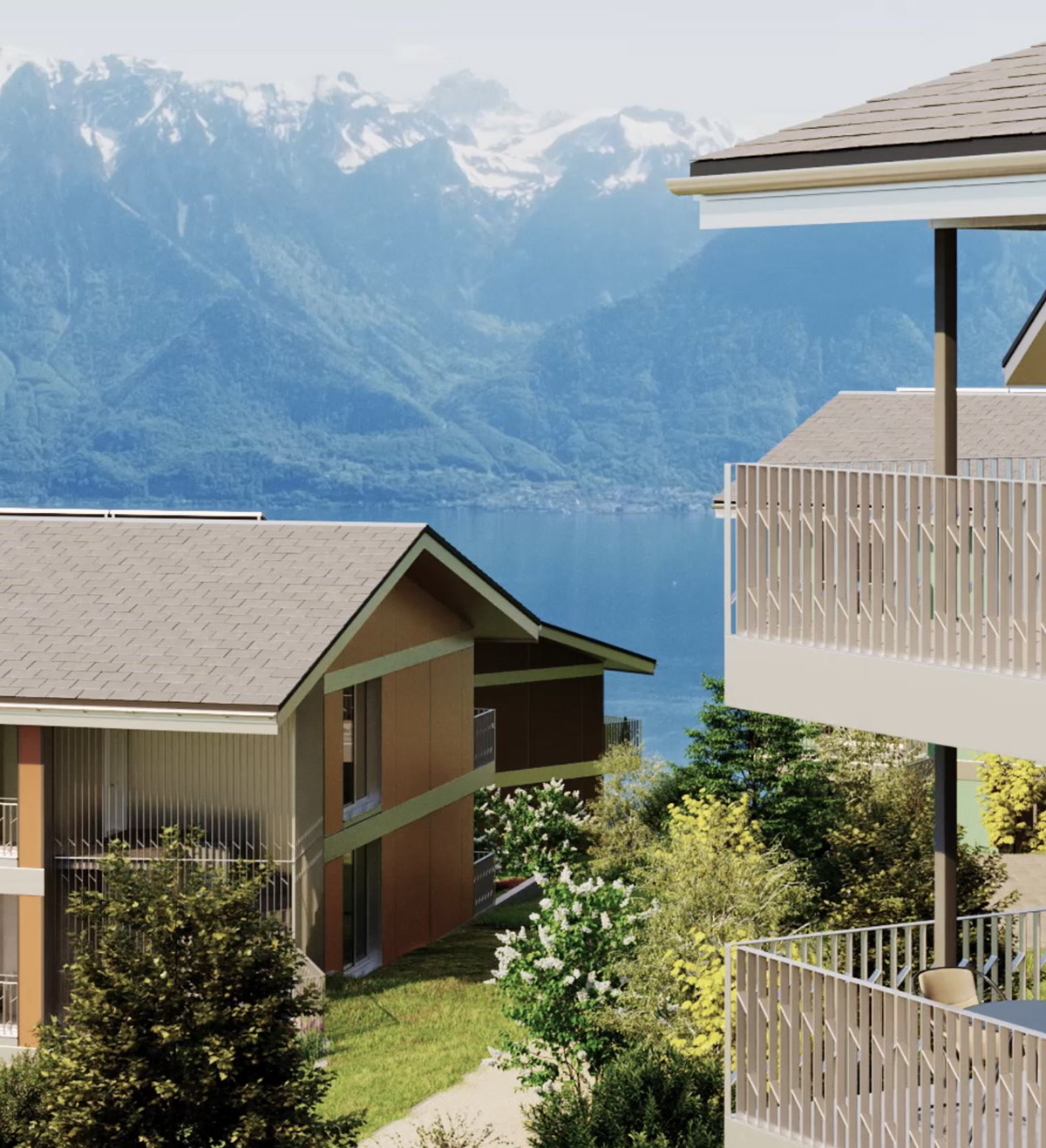 Edvin Skiesten，3D rendering，residence，