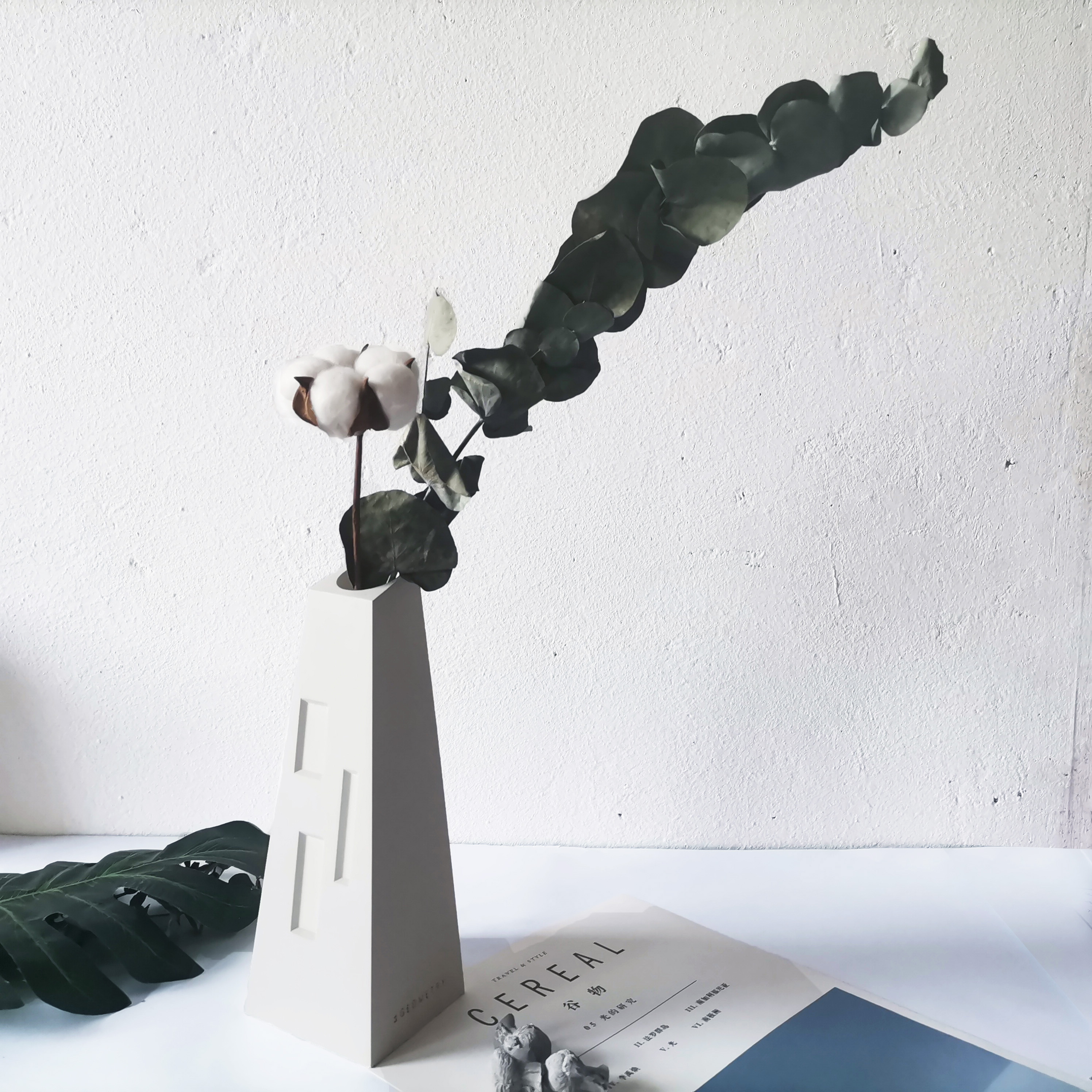 Dry vase，cement，original，Handmade，