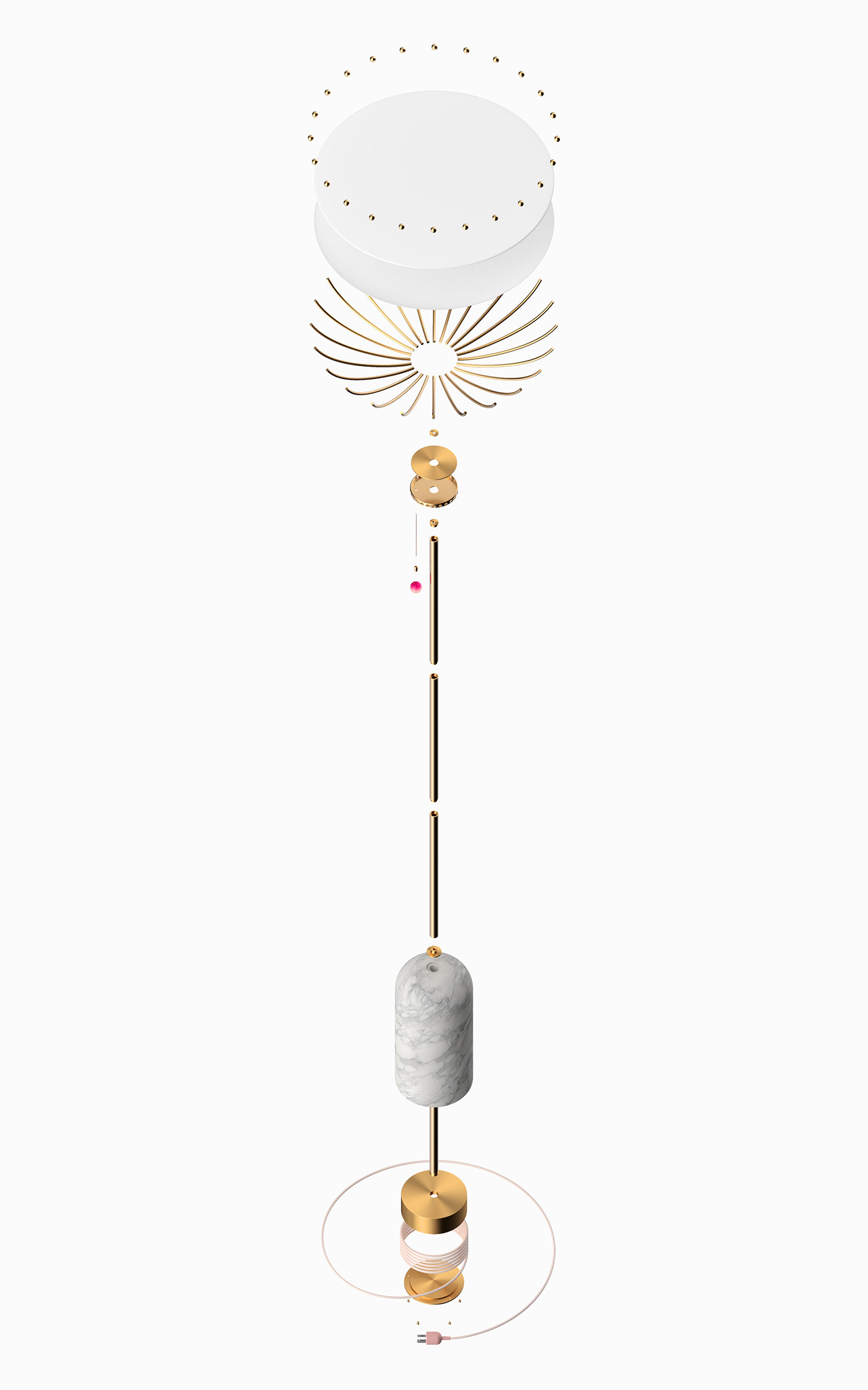 Floret，Floor lamp，Interior decoration，