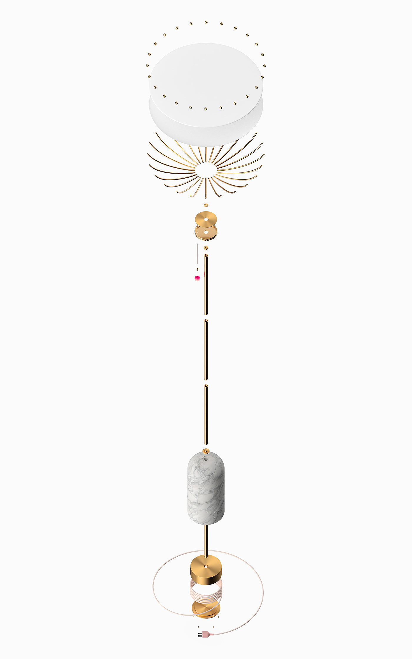 Floret，Floor lamp，Interior decoration，