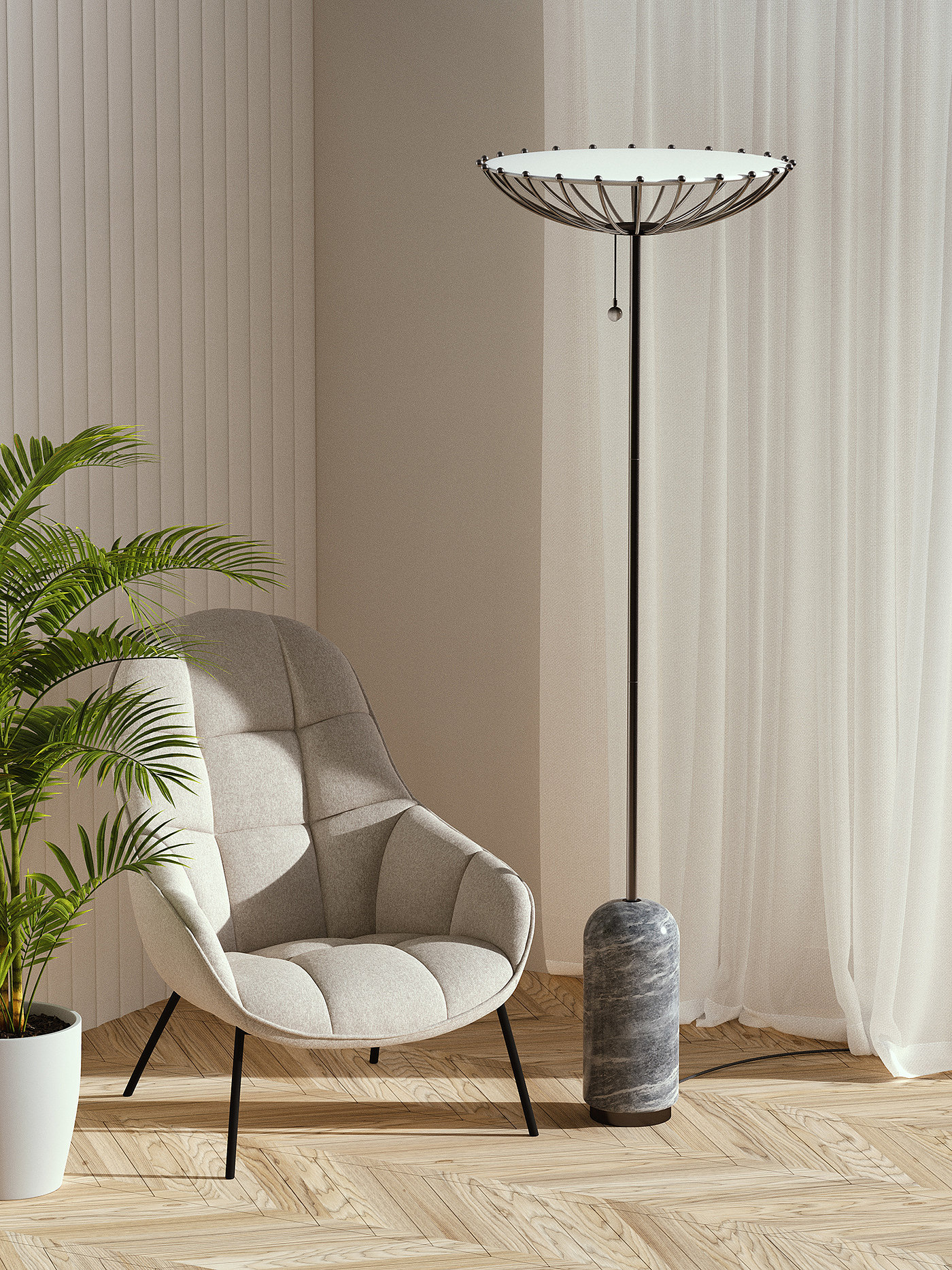 Floret，Floor lamp，Interior decoration，