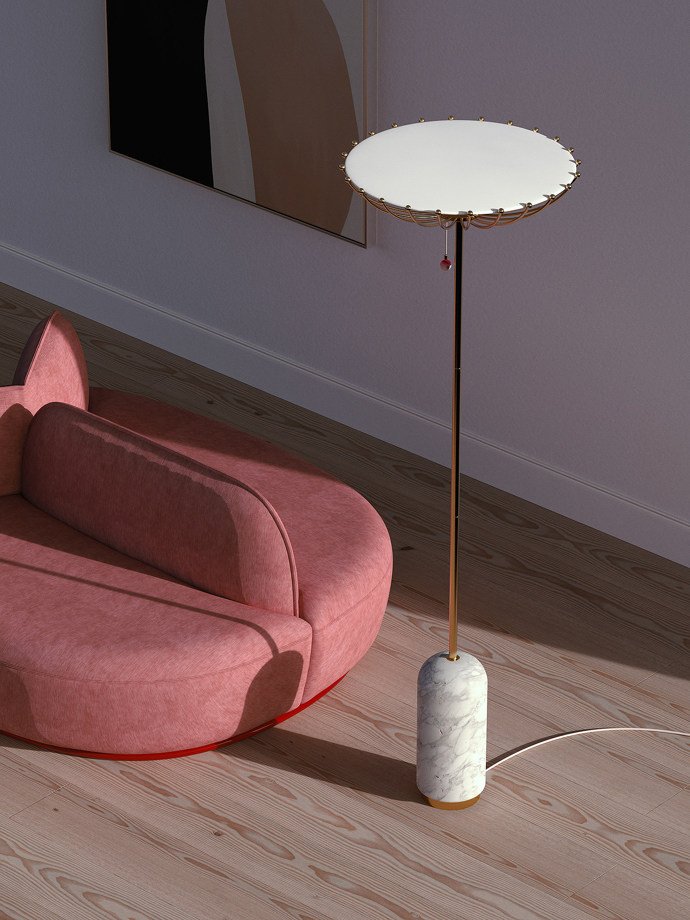 Floret，Floor lamp，Interior decoration，