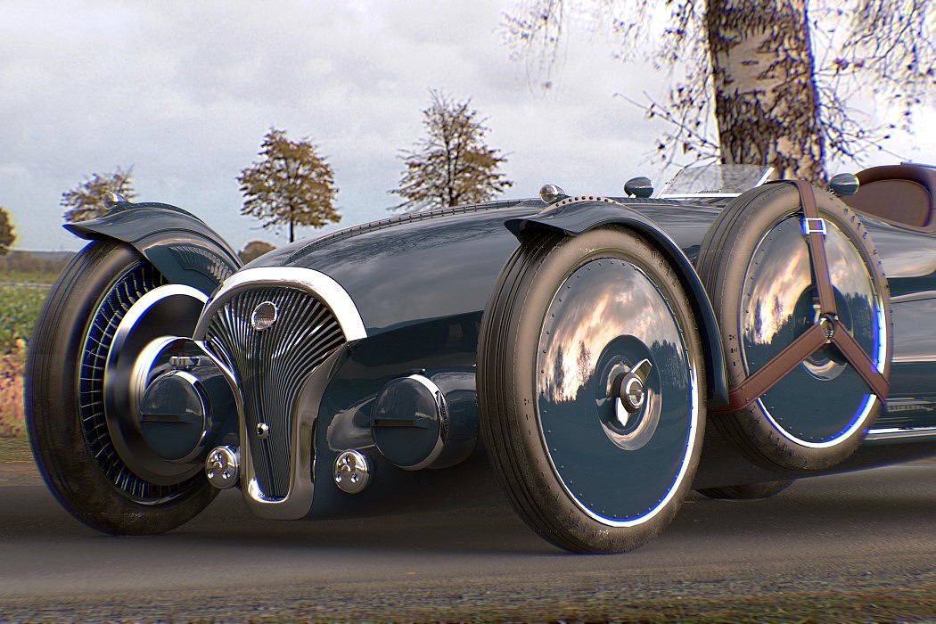 Retro，automobile，Helvezzia Tipo-6，