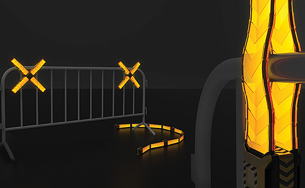 Safety warning tape，red dot，Award，