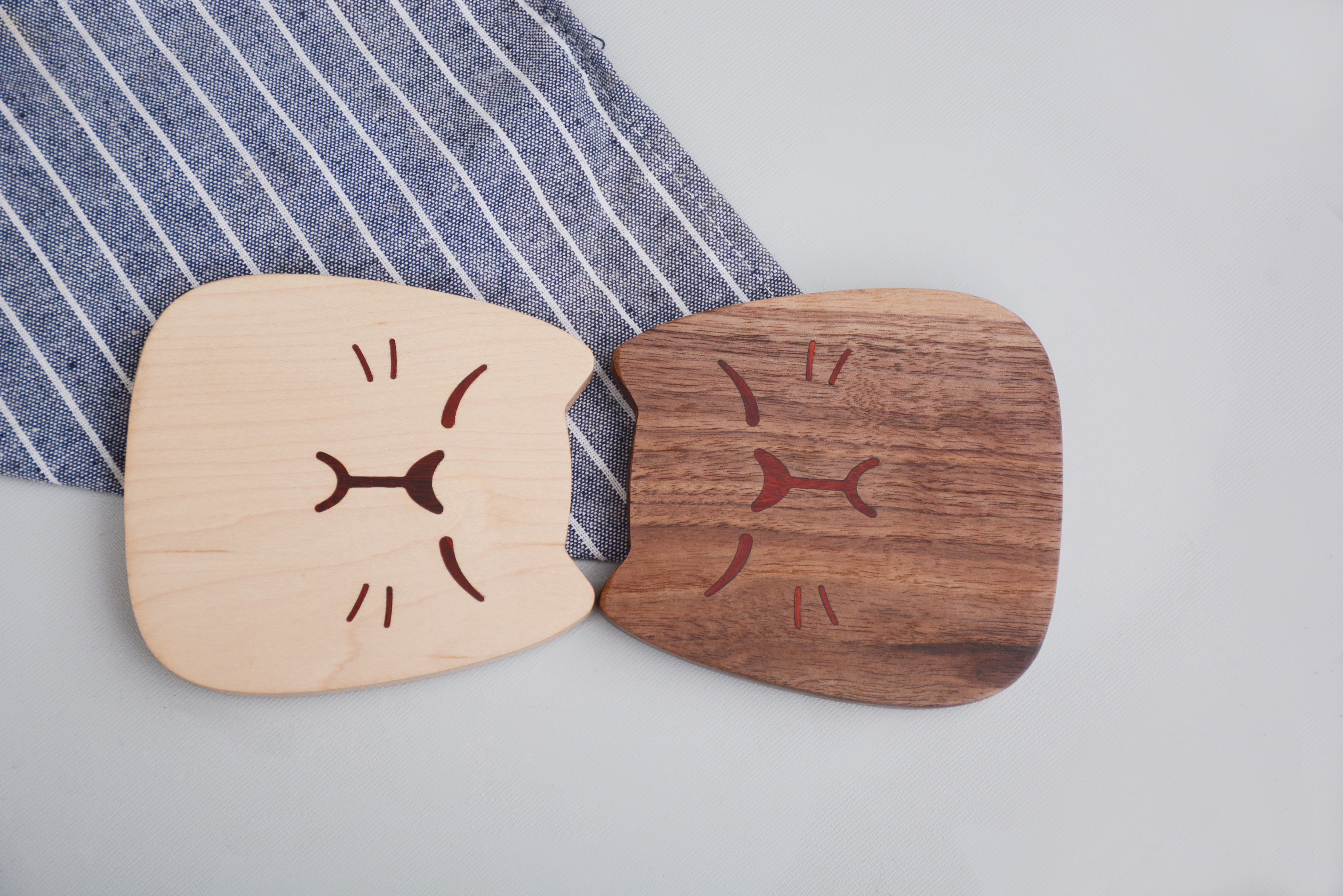 Quality life - Aojiao meow solid wood coaster，