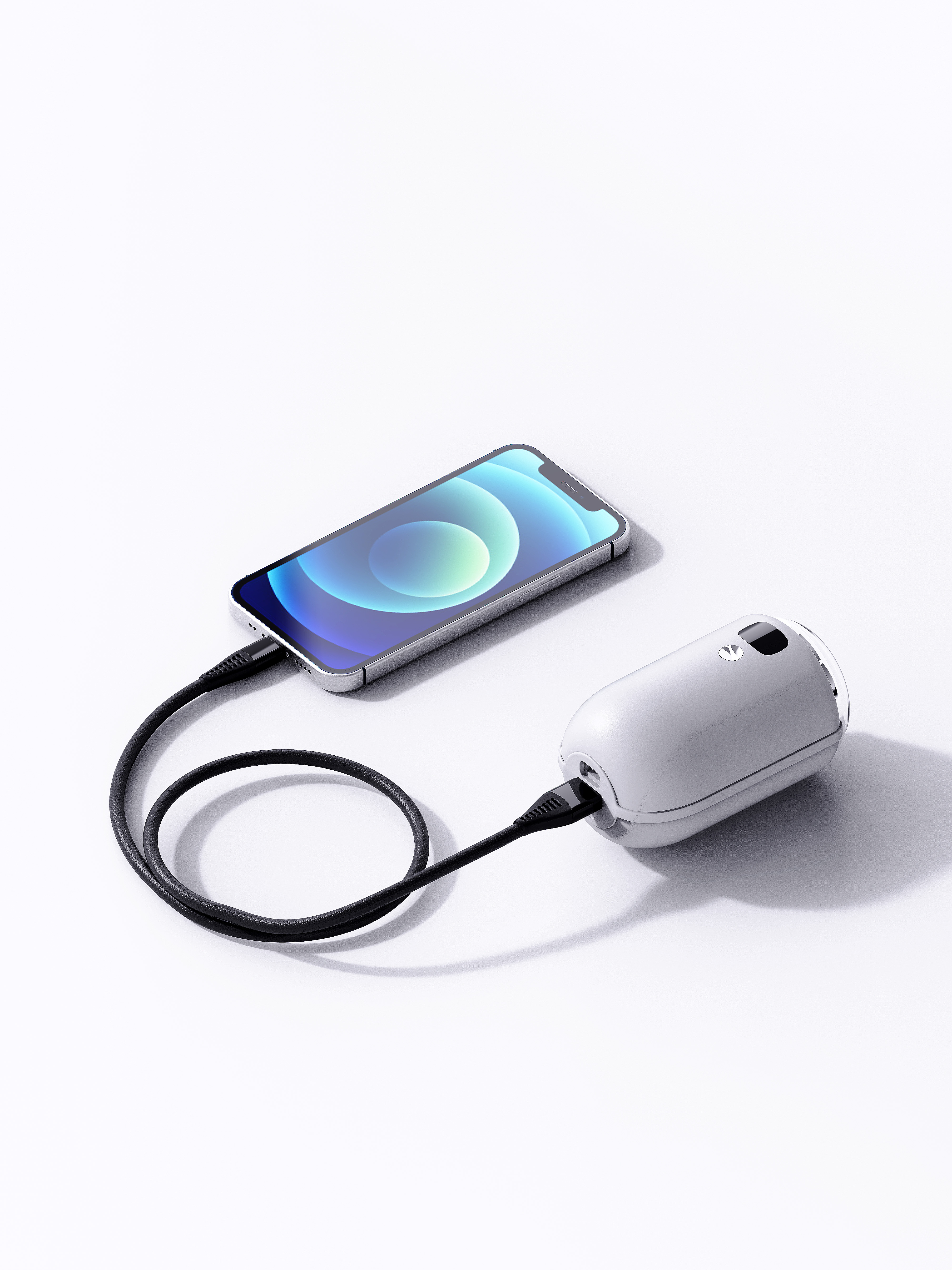 Hand warmer，portable battery，Projection lamp，Night light，cylindrical，Original design，Simplicity，Digital display，