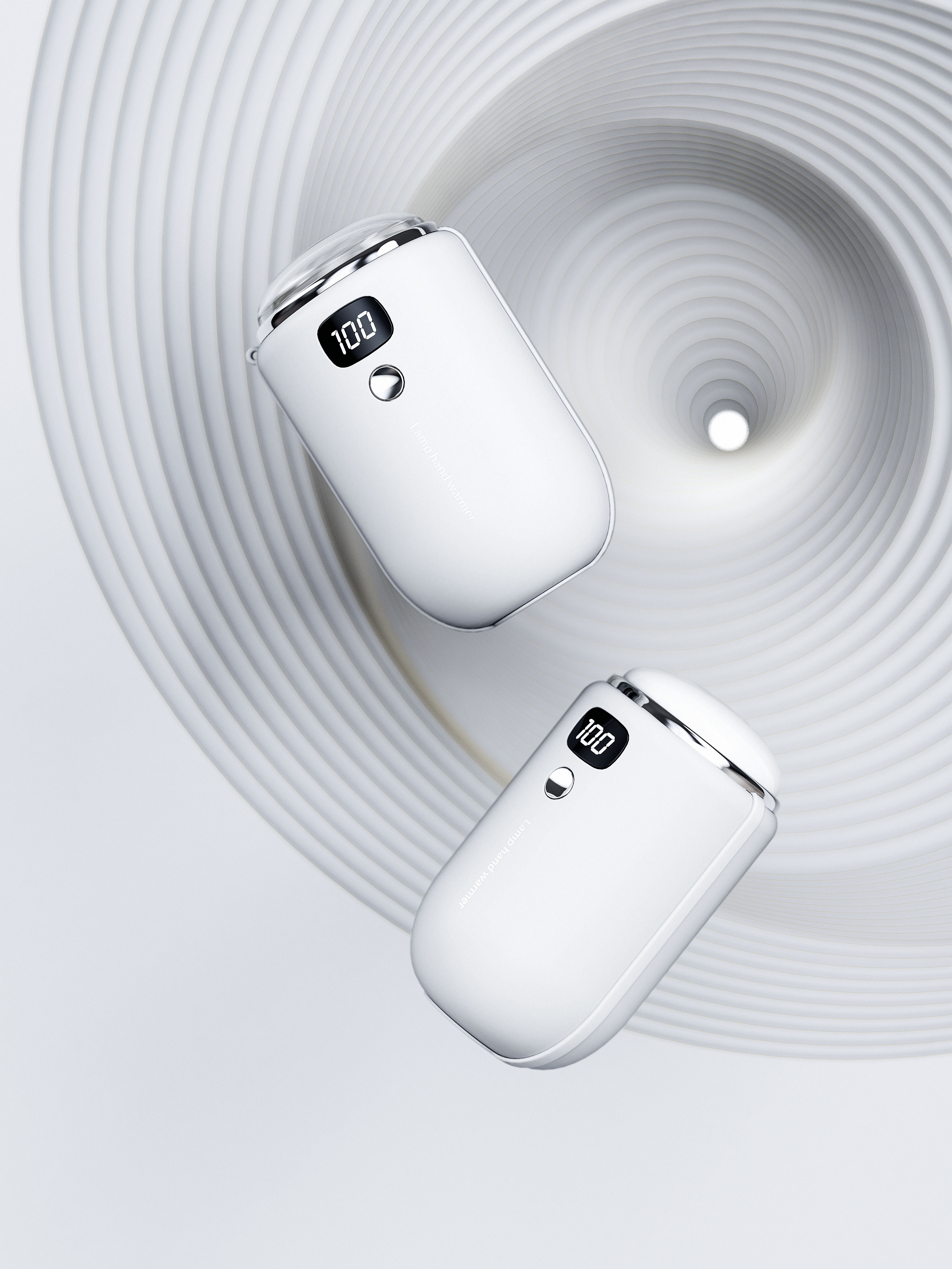 Hand warmer，portable battery，Projection lamp，Night light，cylindrical，Original design，Simplicity，Digital display，