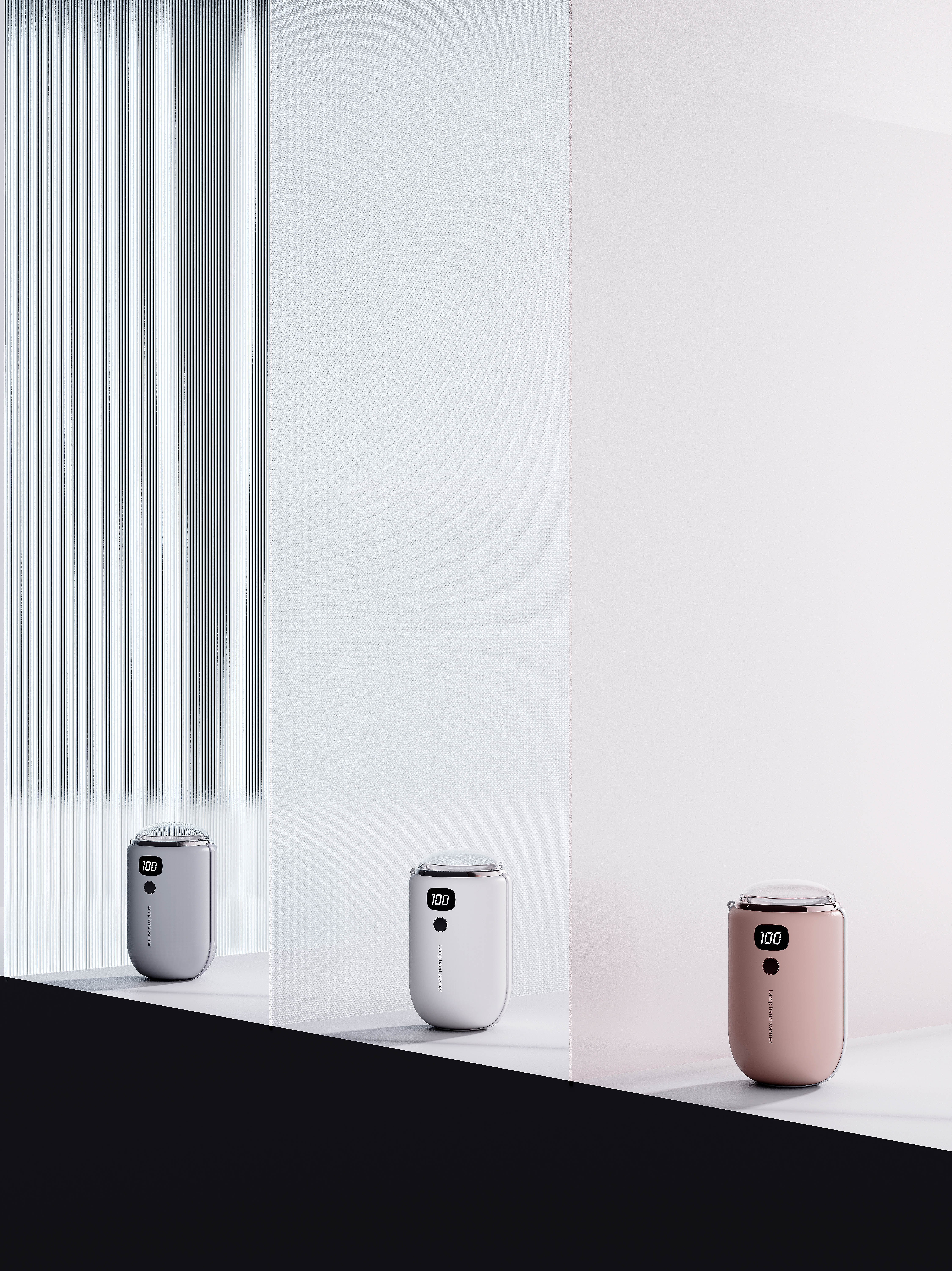 Hand warmer，portable battery，Projection lamp，Night light，cylindrical，Original design，Simplicity，Digital display，