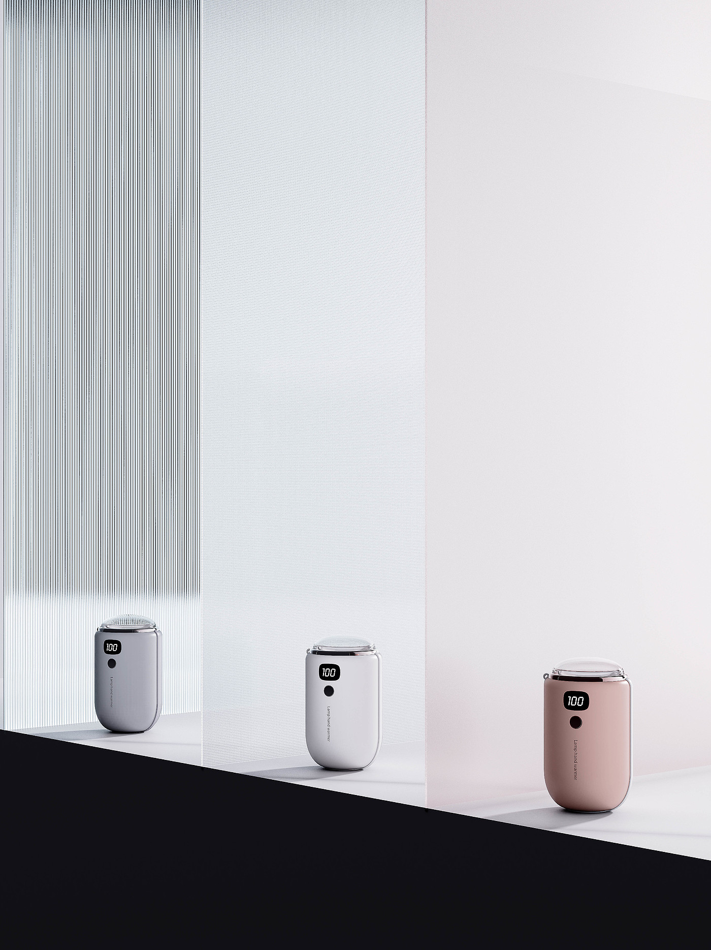 Hand warmer，portable battery，Projection lamp，Night light，cylindrical，Original design，Simplicity，Digital display，