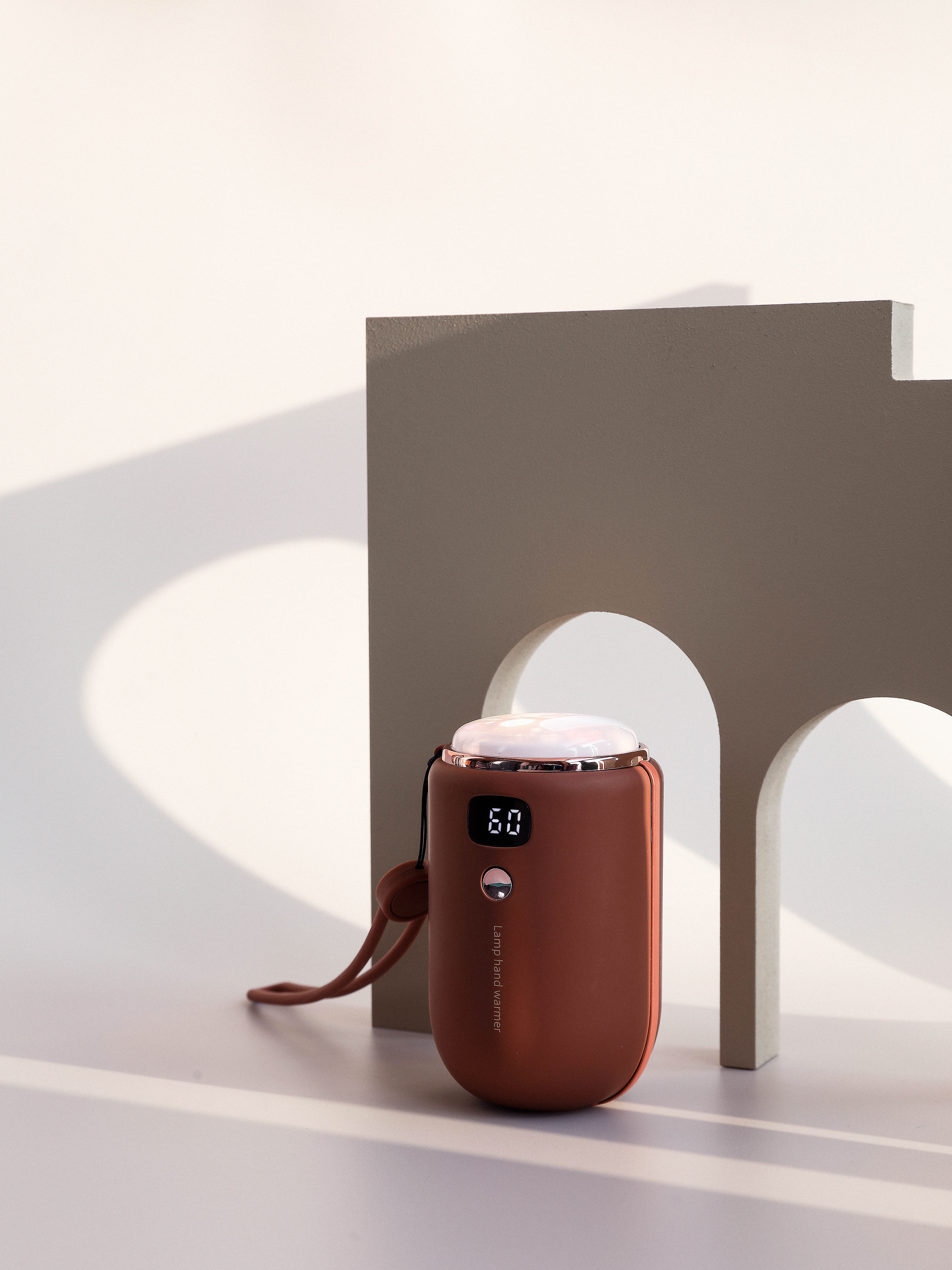 Hand warmer，portable battery，Projection lamp，Night light，cylindrical，Original design，Simplicity，Digital display，