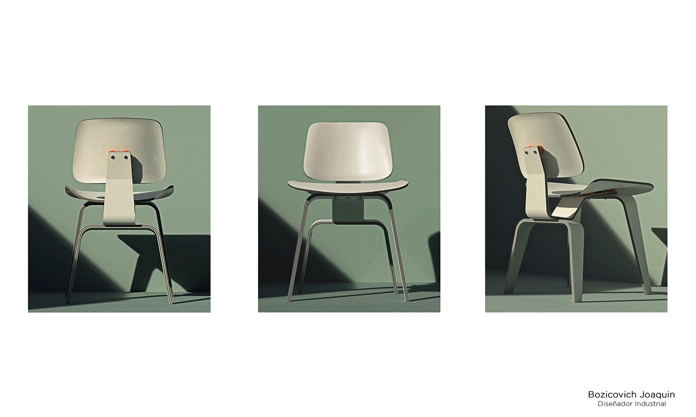 chair，Ames，Render，3D model，