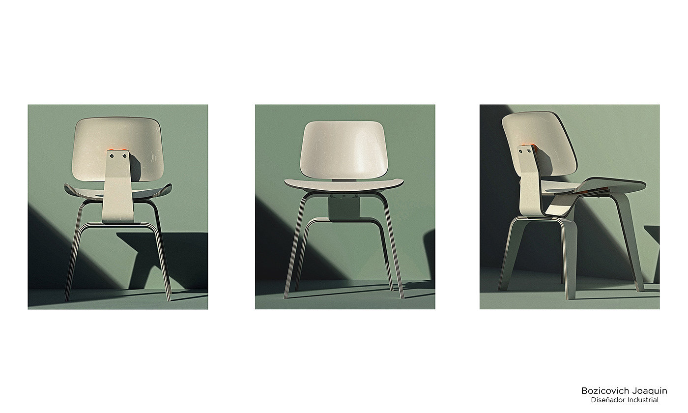 chair，Ames，Render，3D model，