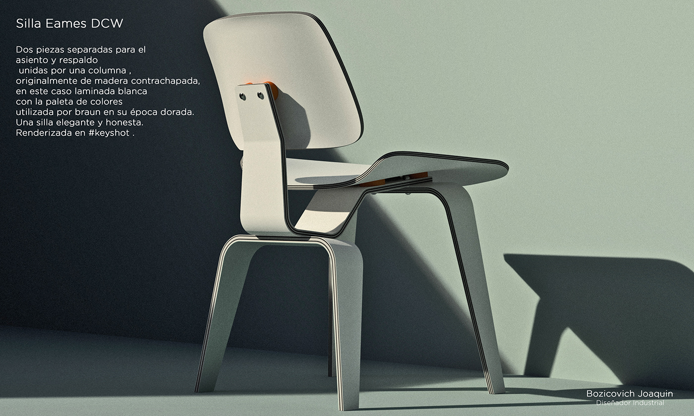chair，Ames，Render，3D model，