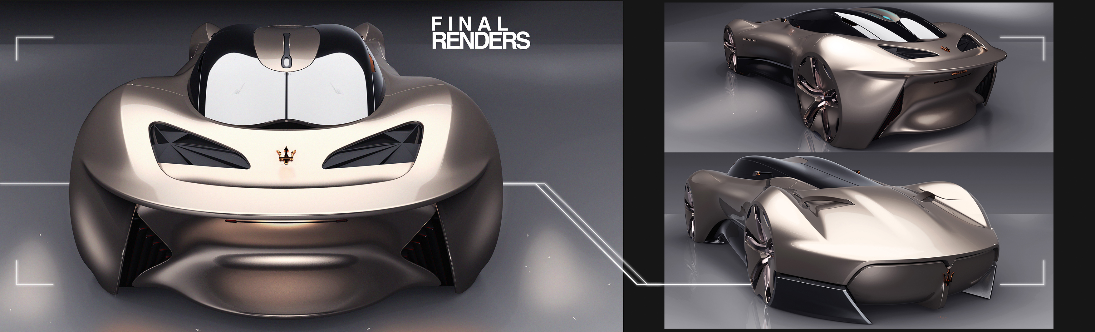 Maserati，Hand drawn，Automobile design，Brainstorm，model design ，Structural design，