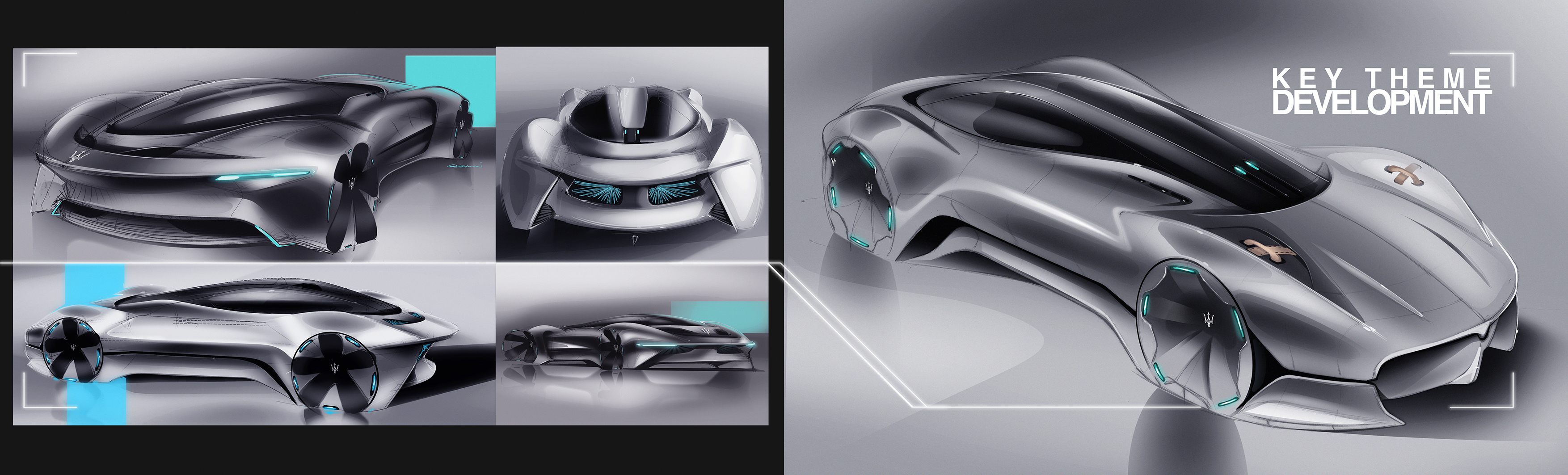 Maserati，Hand drawn，Automobile design，Brainstorm，model design ，Structural design，