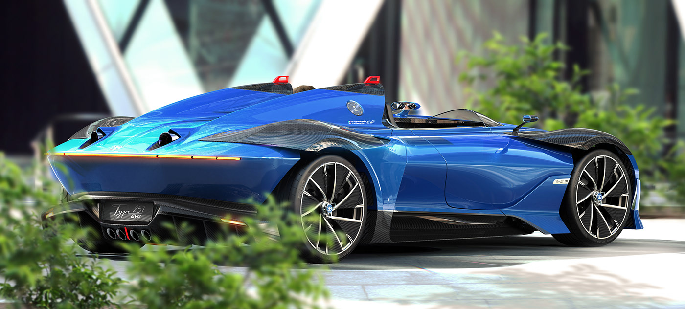 BUGATTI 251EVO，Roads，Sports car，