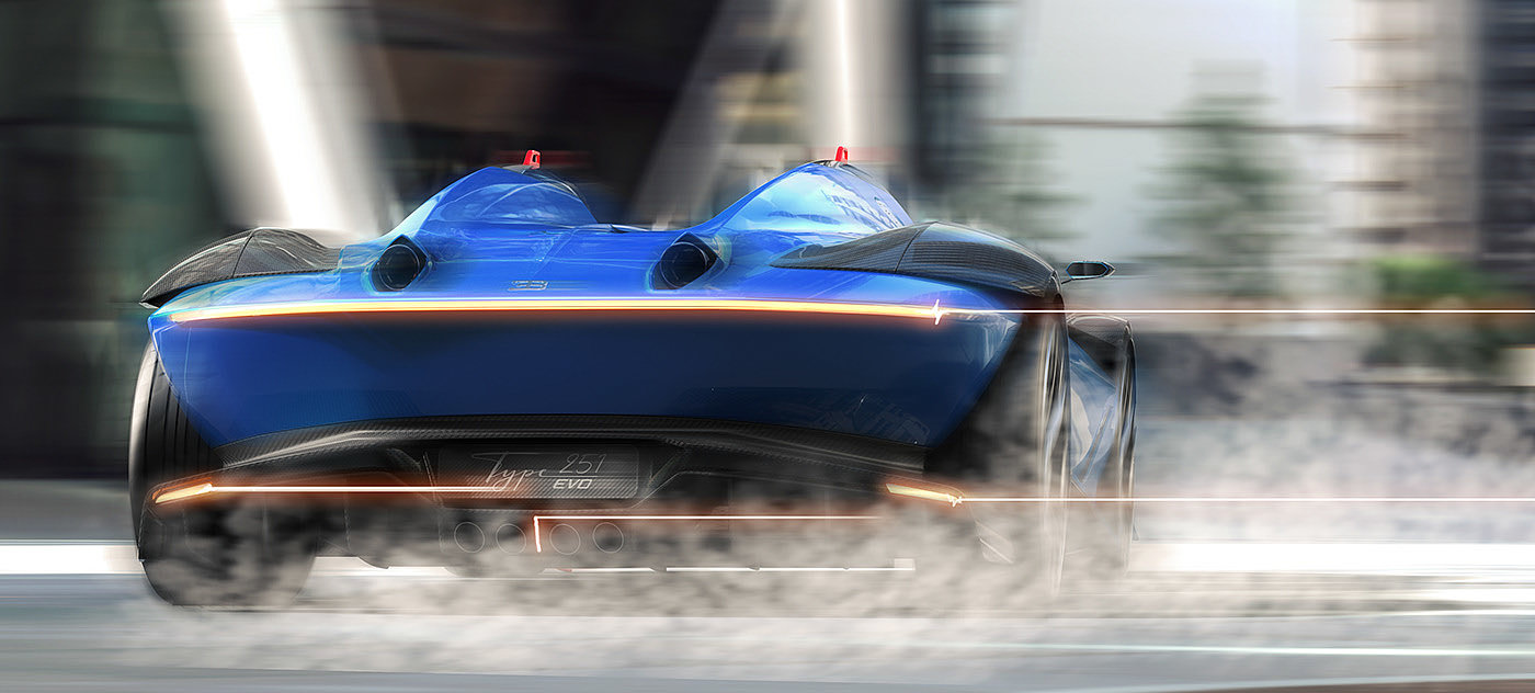 BUGATTI 251EVO，Roads，Sports car，