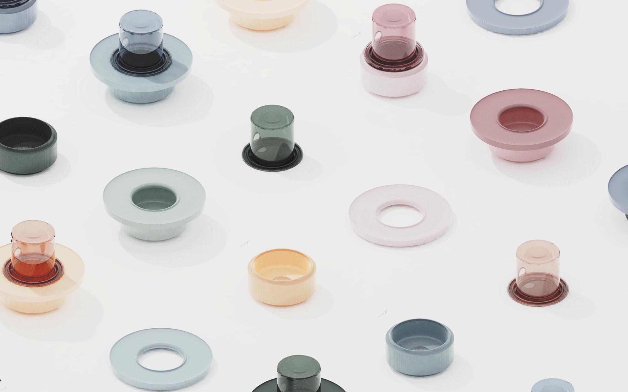 Elepses，Disinfection station，Glass water bottle，Disinfection device，Outer disk，