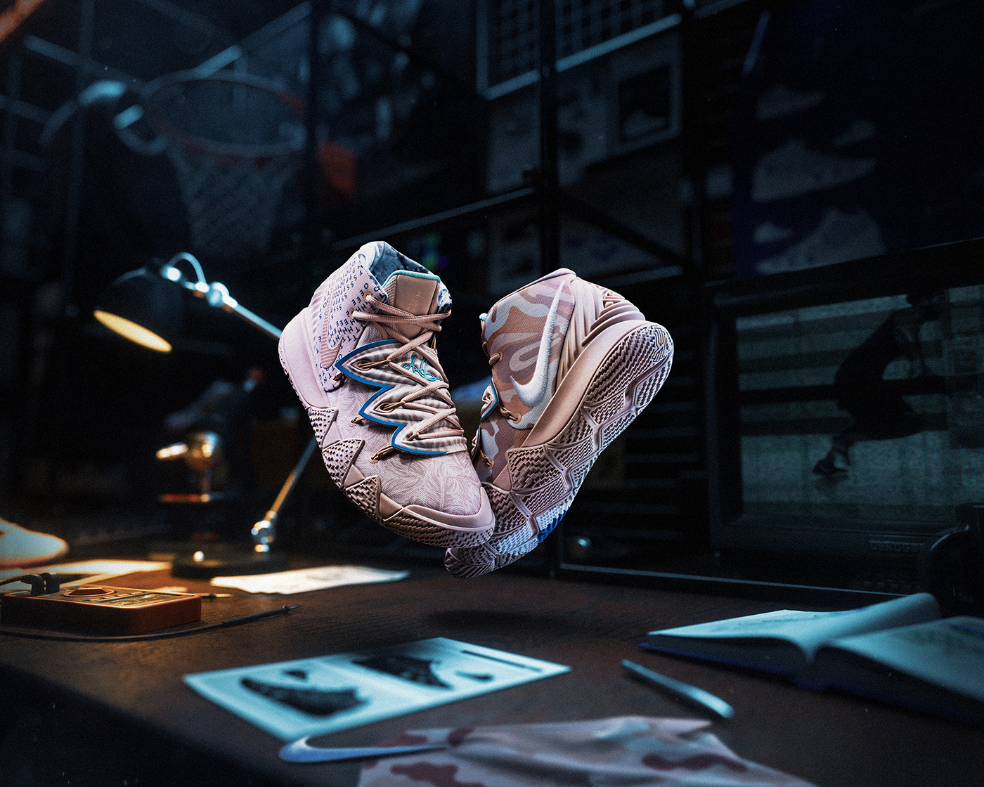 nike，Basketball shoes，Advertising design，