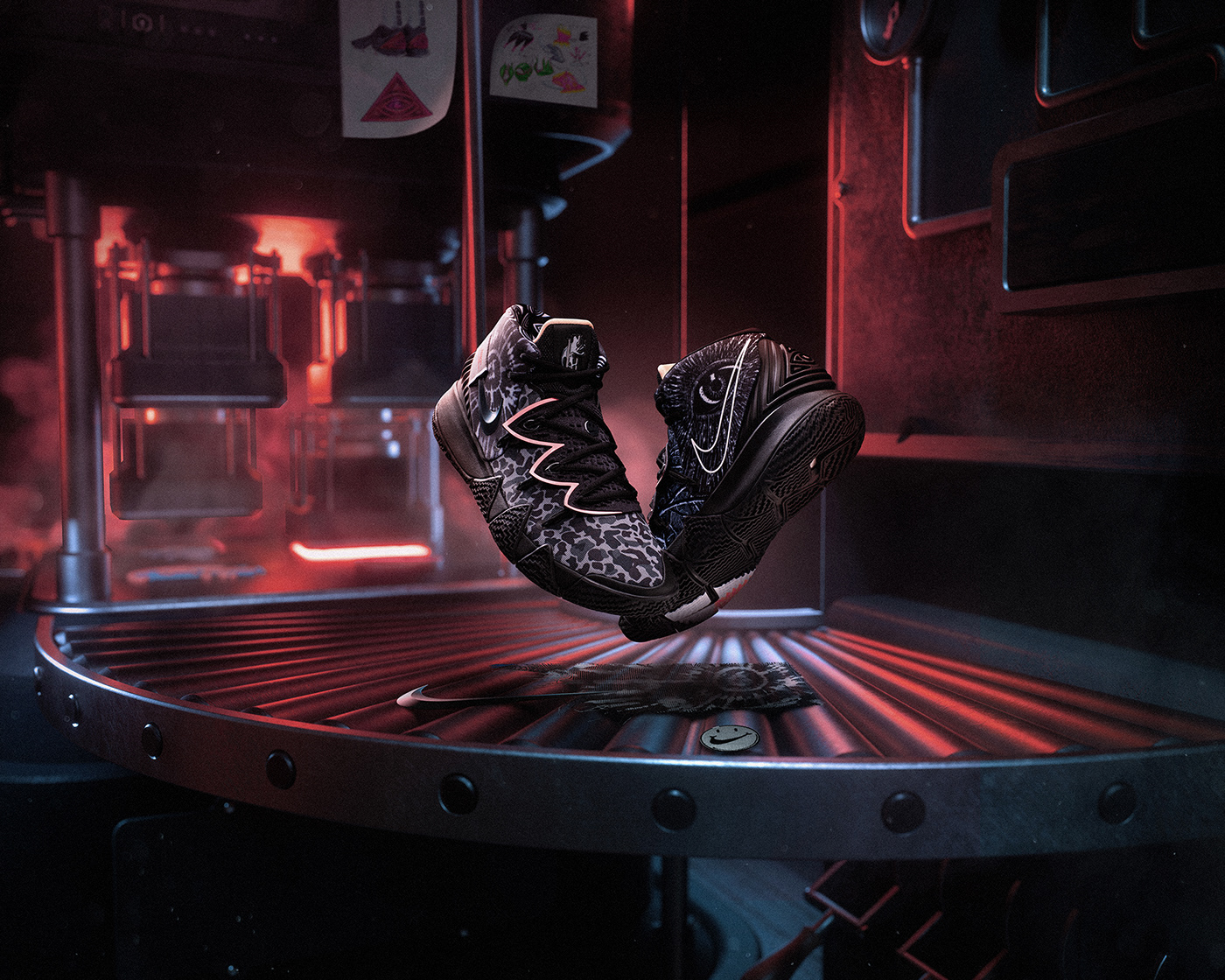 nike，Basketball shoes，Advertising design，